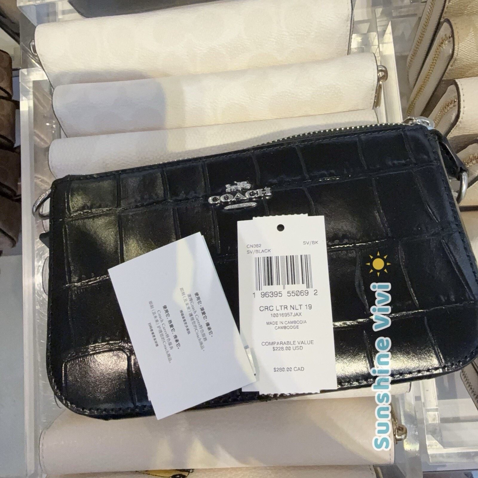 Coach NWT Coach Nolita 19 CN382 Crocodile-embossed leather Size ONE SIZE - 4 Thumbnail