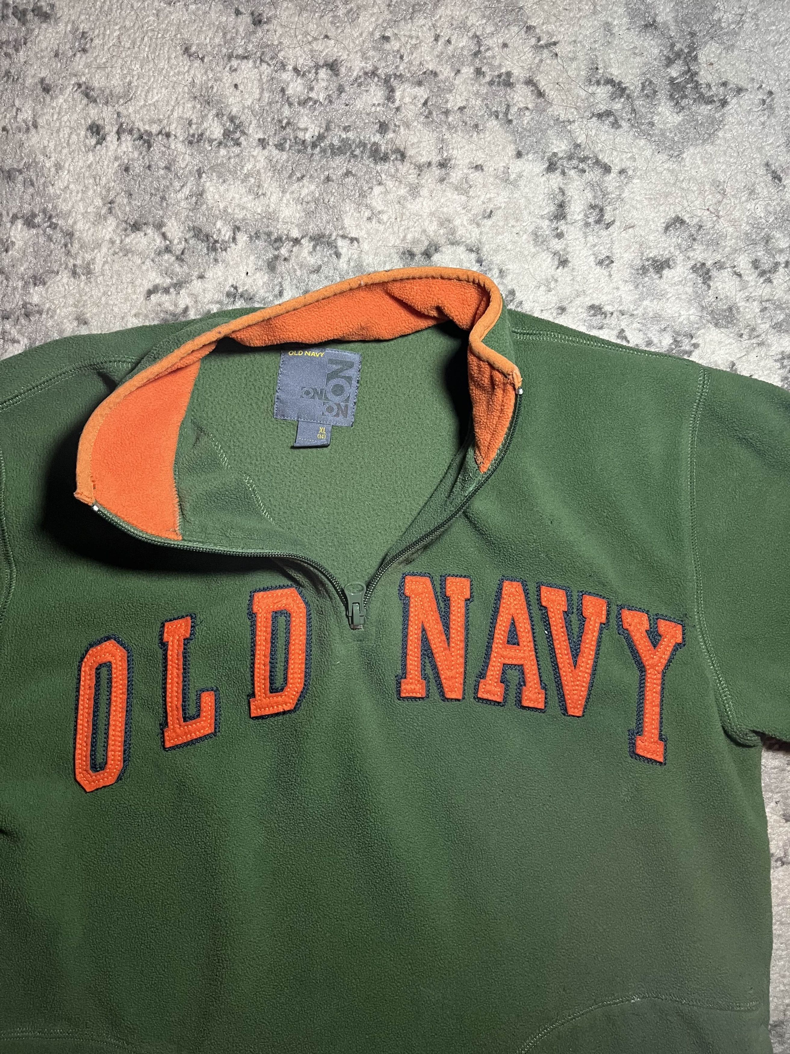 Old Navy Y2K Old Navy Orange and Green Fleece Quarter Zip Size US S / EU 44-46 / 1 - 2 Thumbnail