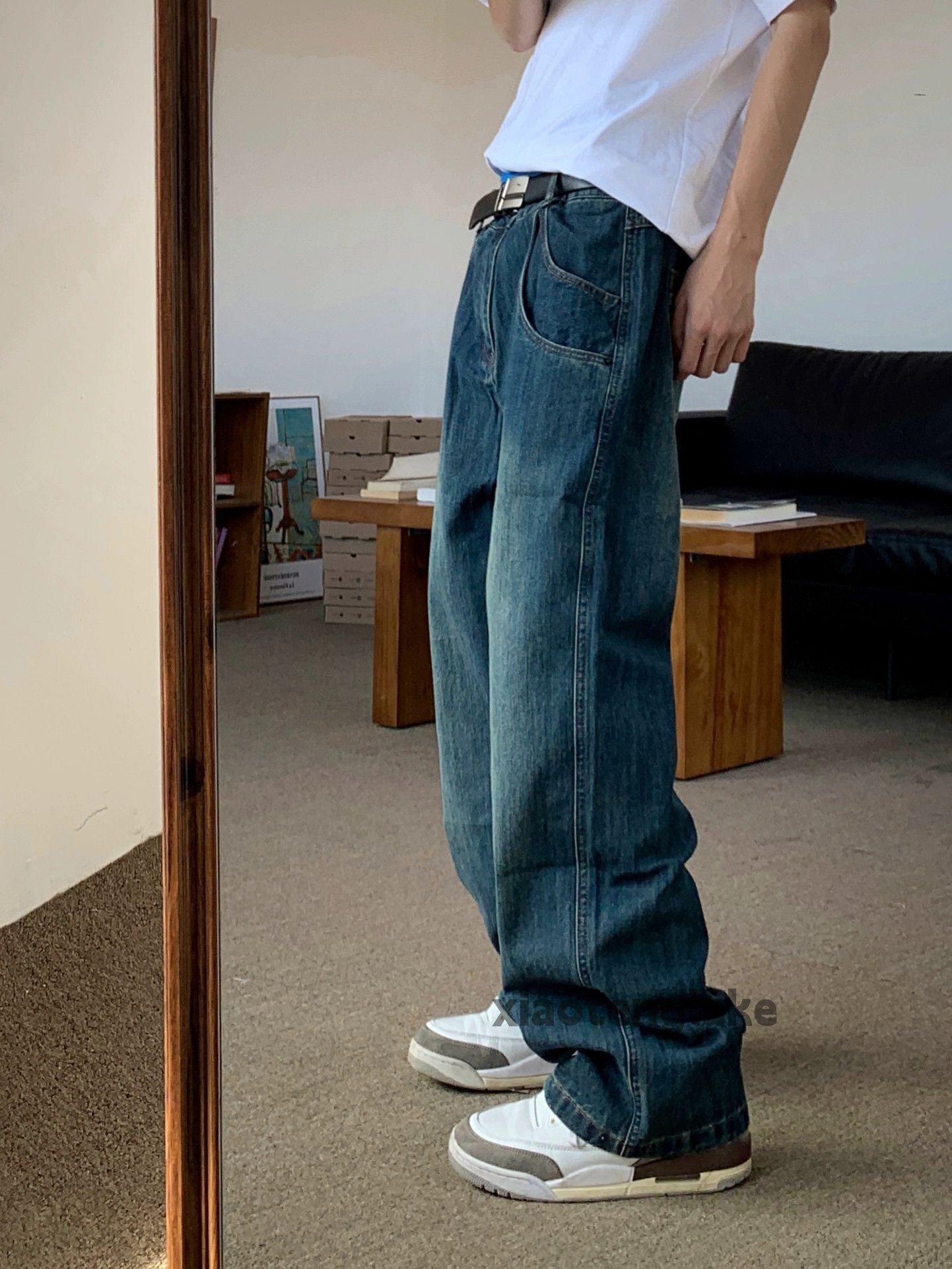 washed faded cargo carpenter Skate hiphop jeans