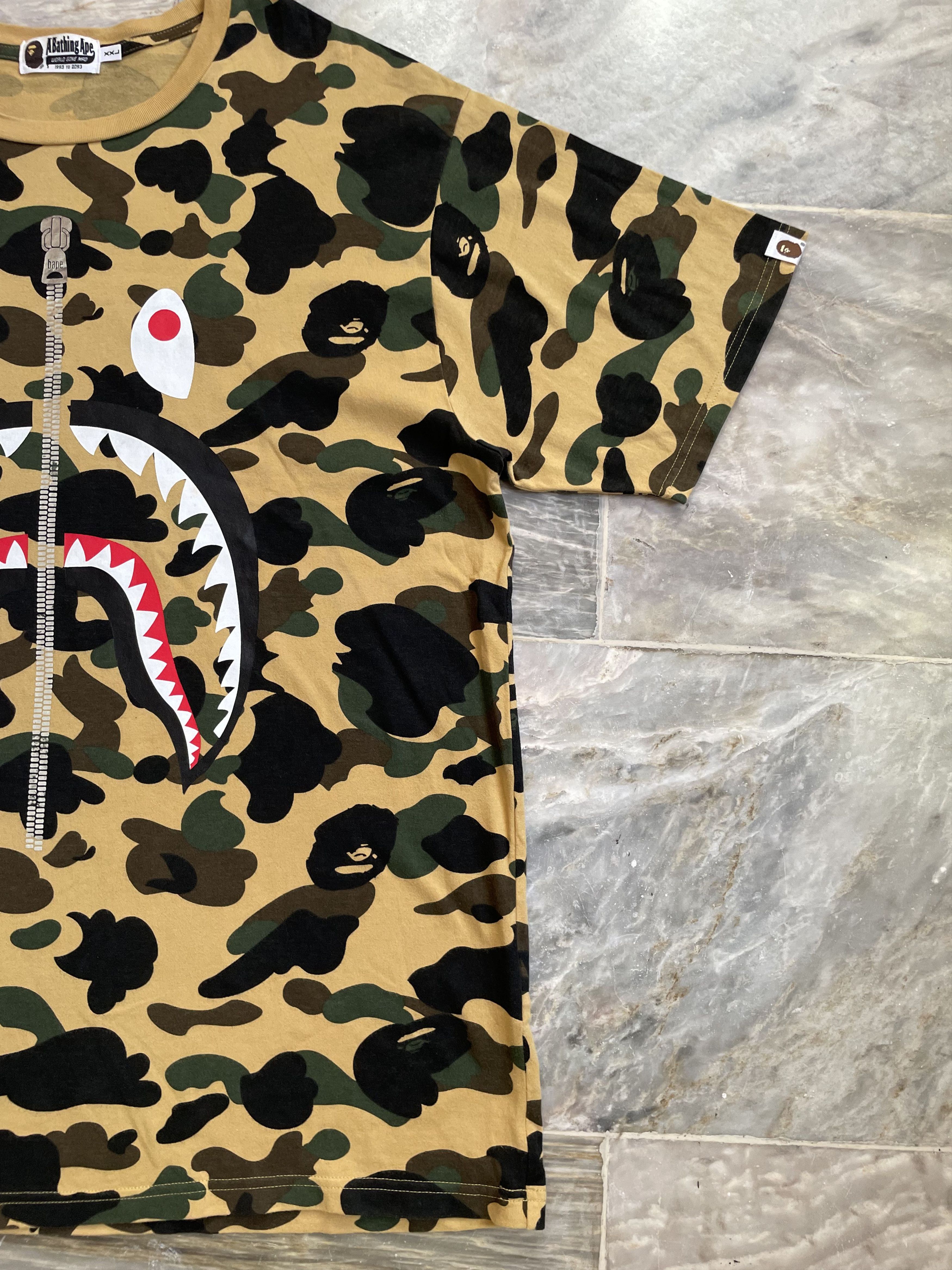 Bape Bape Shark 1st Camo Tee Size US XXL / EU 58 / 5 - 5 Thumbnail