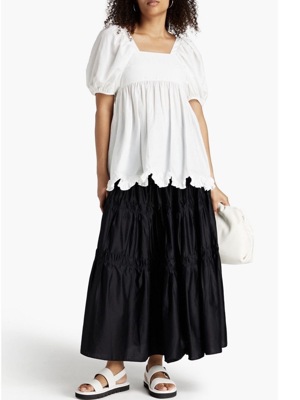Cecilie Bahnsen Cecilie Bahnsen Vega gathered taffeta top size UK8 Size S / US 4 / IT 40 - 1 Thumbnail