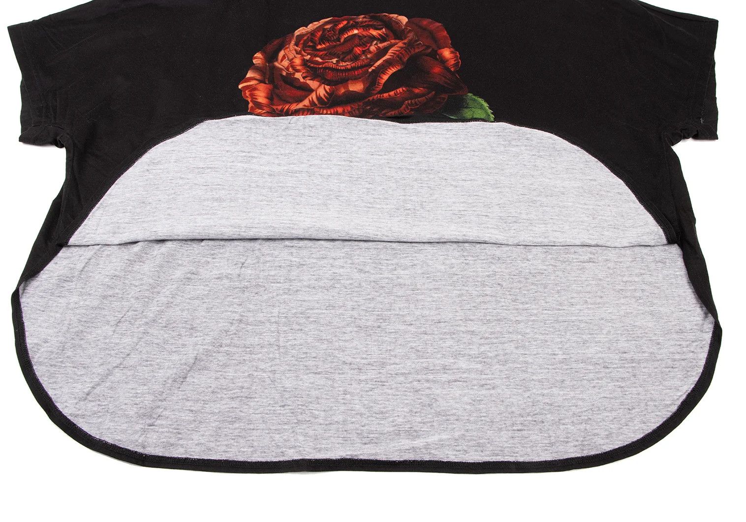 Yohji Yamamoto Cotton Rose Dolman Sleeve Hem T-Shirt Black Red Green Size US M / EU 48-50 / 2 - 7 Thumbnail