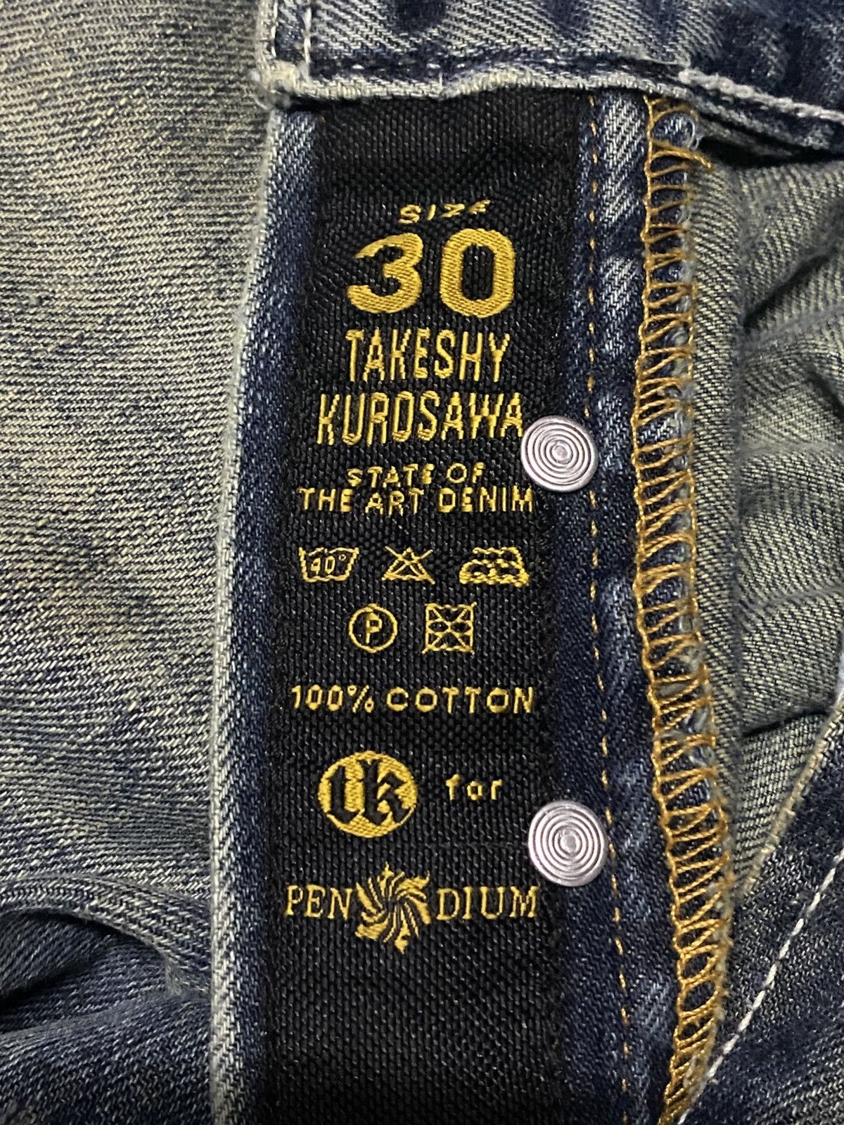 If Six Was Nine Takeshy Kurosawa State of the Art Denim Baggy Jeans Size US 30 / EU 46 - 21 Thumbnail