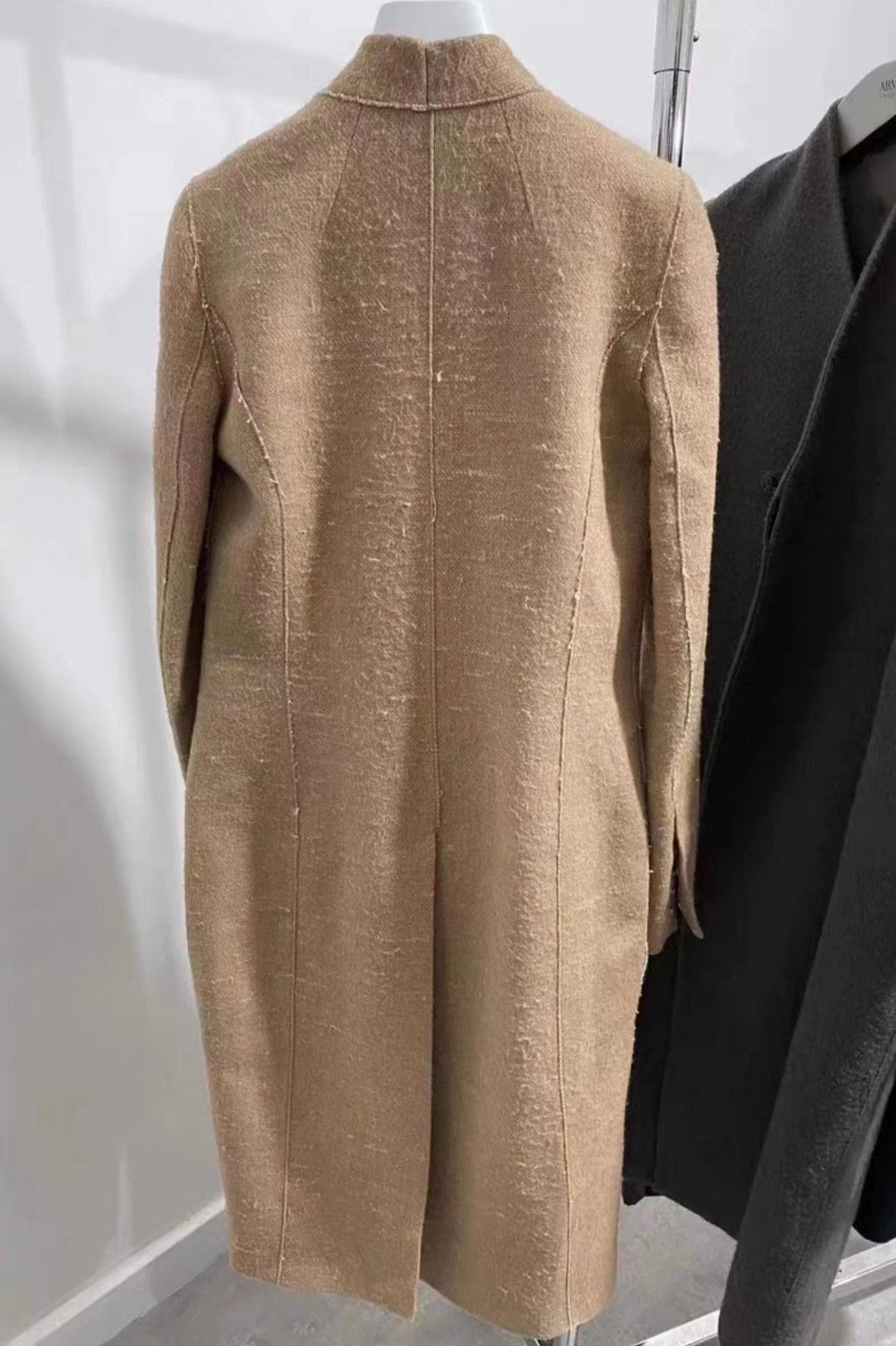 Rick Owens ro beige/pearl coat made of 52% camel hair and 48% linen-25 Size M / US 6-8 / IT 42-44 - 4 Thumbnail