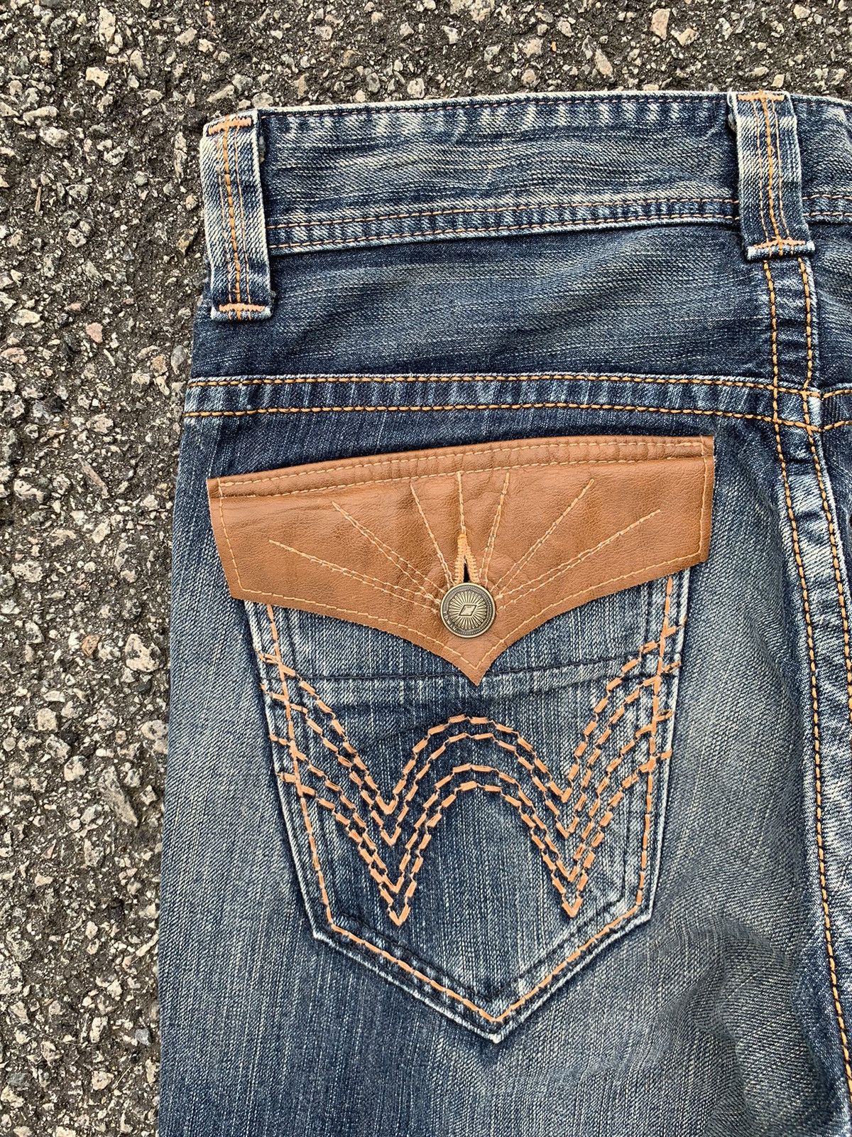 Japanese Brand FLARE💥 EDWIN XV NAVAJO PUNK STYLE MUDMAX WASHED DENIM☠️🎌 Size US 32 / EU 48 - 11 Thumbnail