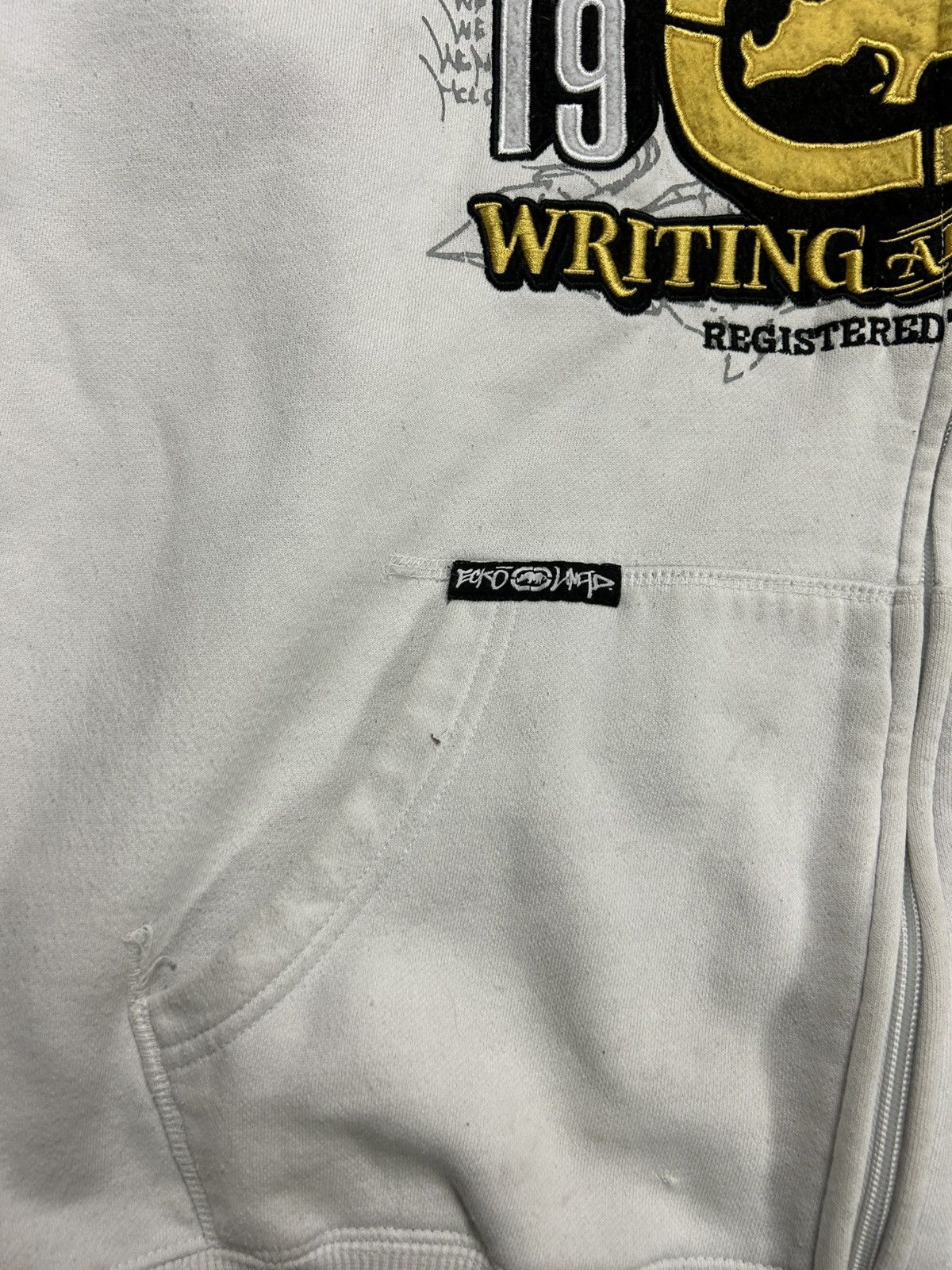 Ecko Unltd. × Vintage Ecko Unltd vintage zip hoodie white grey yellow big logo Y2K Size US XL / EU 56 / 4 - 3 Thumbnail