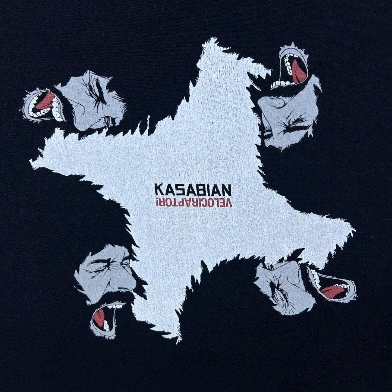 Vintage Kasabian Velociraptor US Tour 2012 Music Band T-Shirt Large Black Cotton Logo Graphic Size US L / EU 52-54 / 3 - 3 Thumbnail