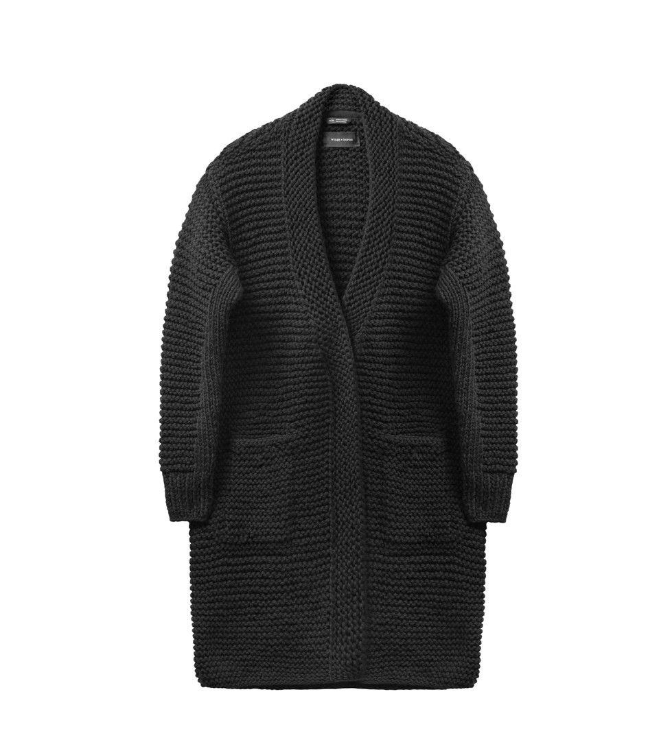 Wings + Horns Wings + Horns Peruvian Black Wool Handknit Cardigan XS-S Size US S / EU 44-46 / 1 - 1 Thumbnail