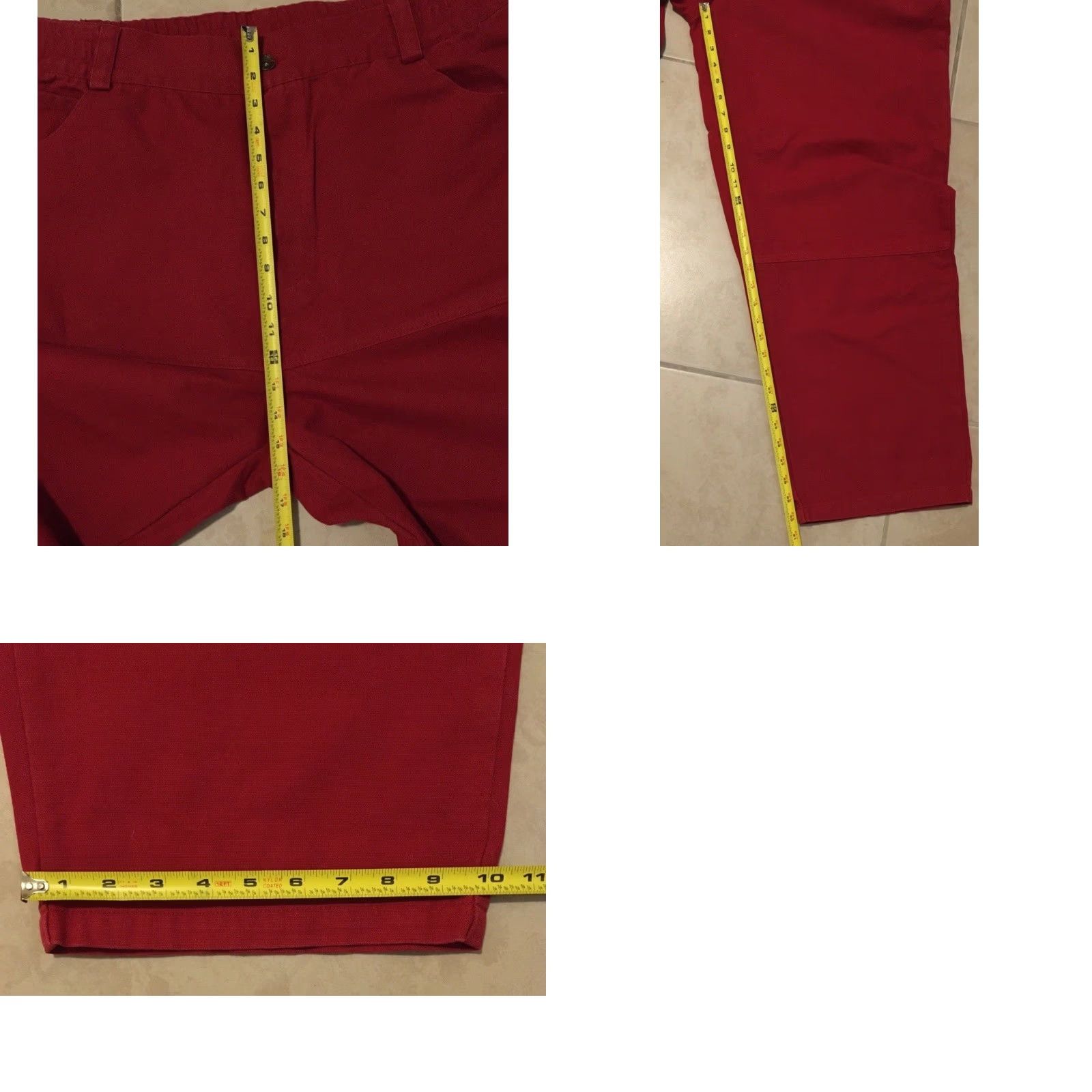 Vintage DAMAGE Baggy Double Knee Pants 2XL Red Polar Skate Co Carpenter Men Pants Vintage 90s Military Grunge Hip Hop Skate USA Big Boy MENS Size US 39 - 8 Thumbnail