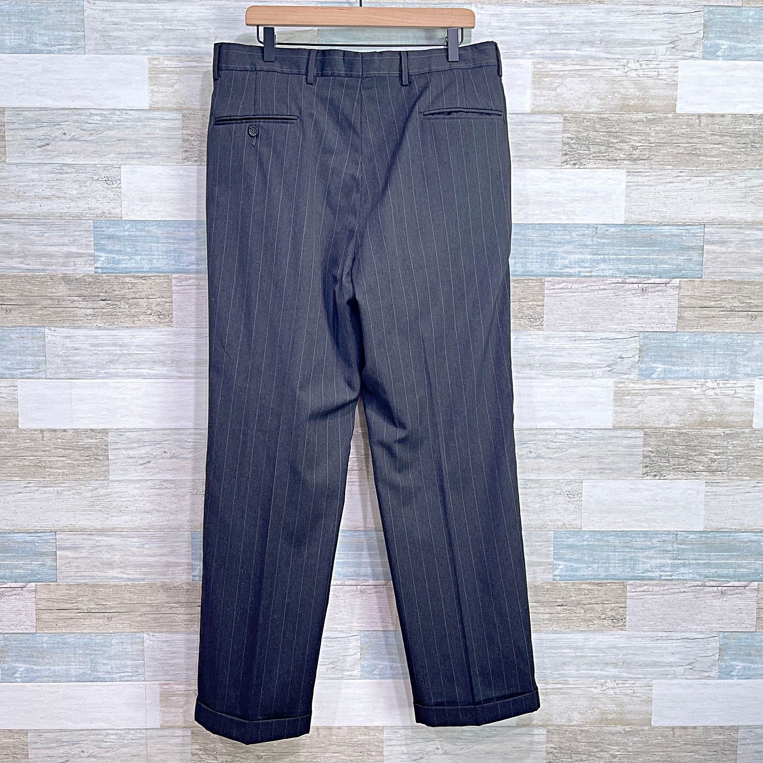 Jos. A. Bank Jos A Bank Wool Stripe 2 Piece Suit Gray Two Mens 41R 35x31 Size 40R - 11 Thumbnail