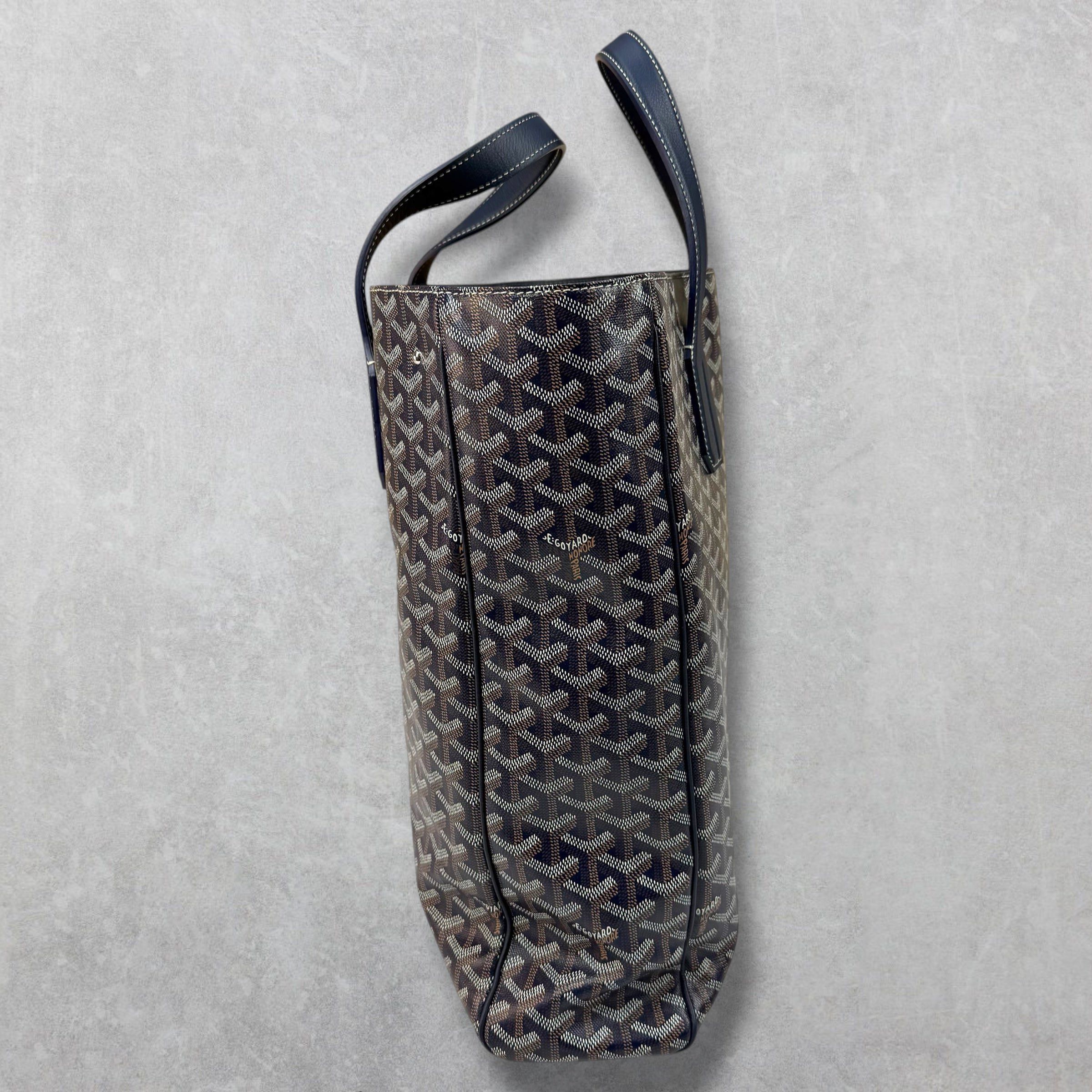Goyard Goyard Navy Blue Voltaire Tote w/ Sangle MM Strap Size ONE SIZE - 6 Thumbnail
