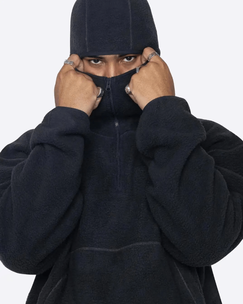 Japanese Brand × Vintage Unisex Ninja Fleece Y2k Hoodie Winter Streetwear Warm Zipper Size US L / EU 52-54 / 3 - 1 Thumbnail