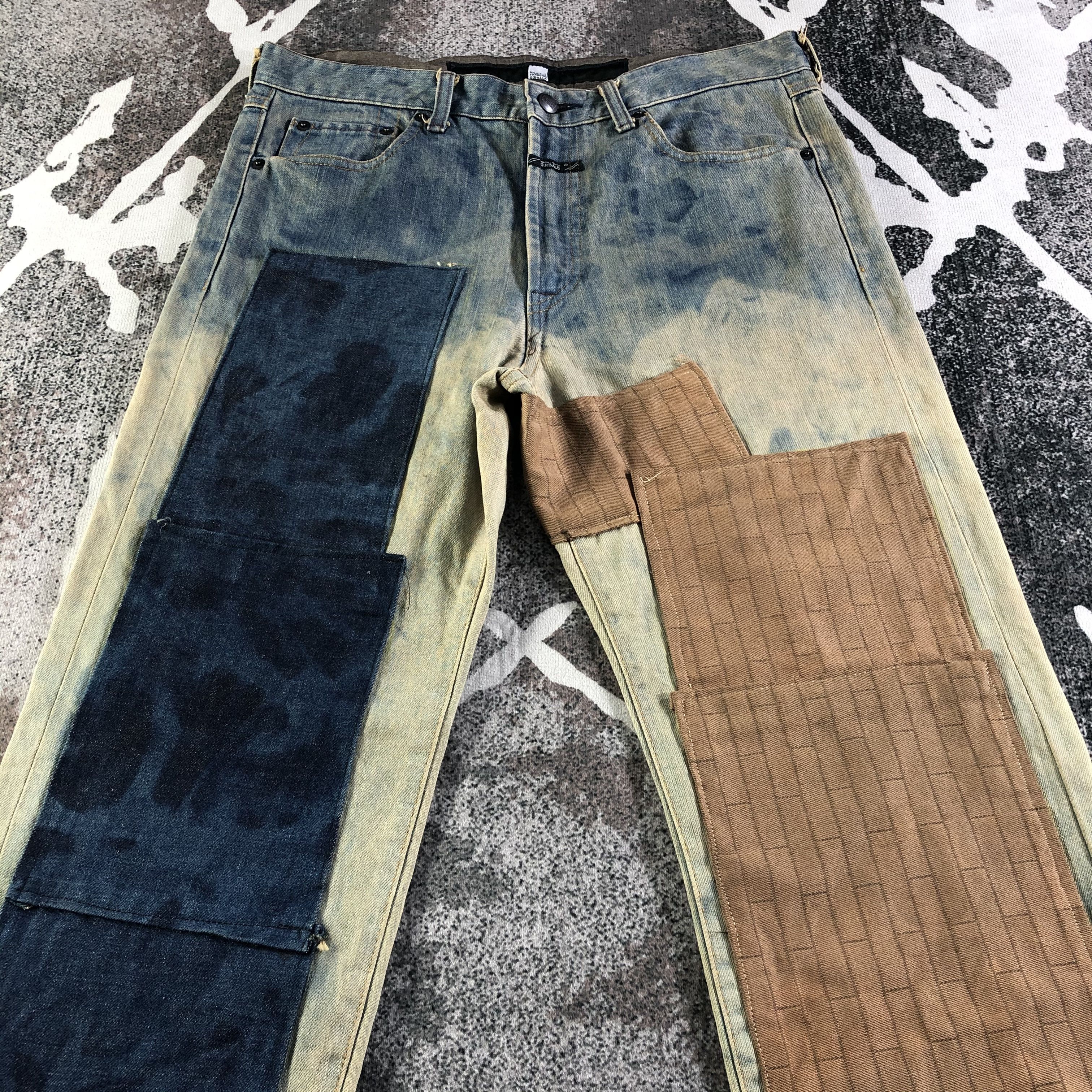 Marithe + Francois Girbaud Marithe Francois Girbaud Patchwork Jeans Rework Size US 32 / EU 48 - 3 Thumbnail
