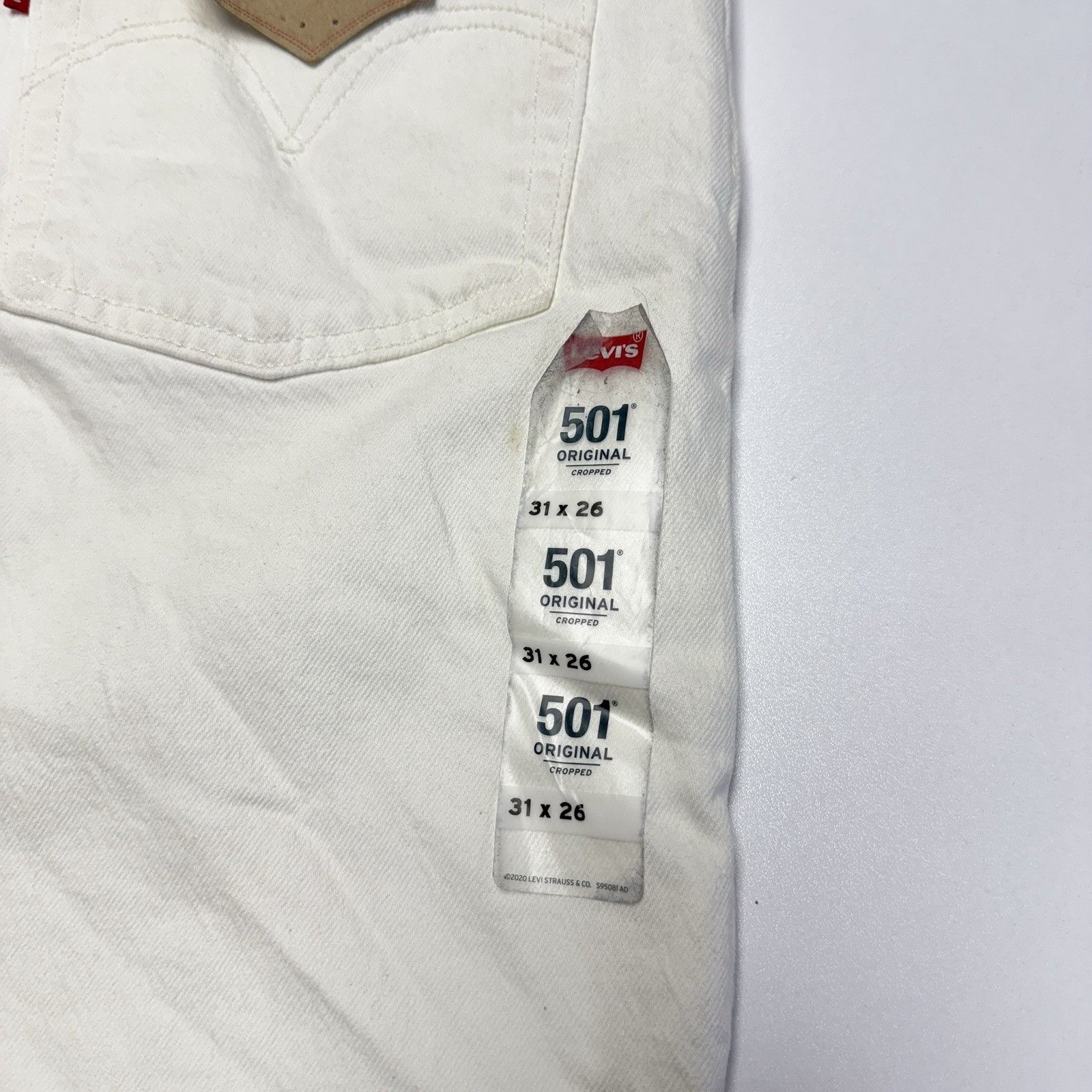 Levi's Levis 501 Jeans Womens 31x26 Straight High Waist Cropped New Size 31" - 8 Thumbnail