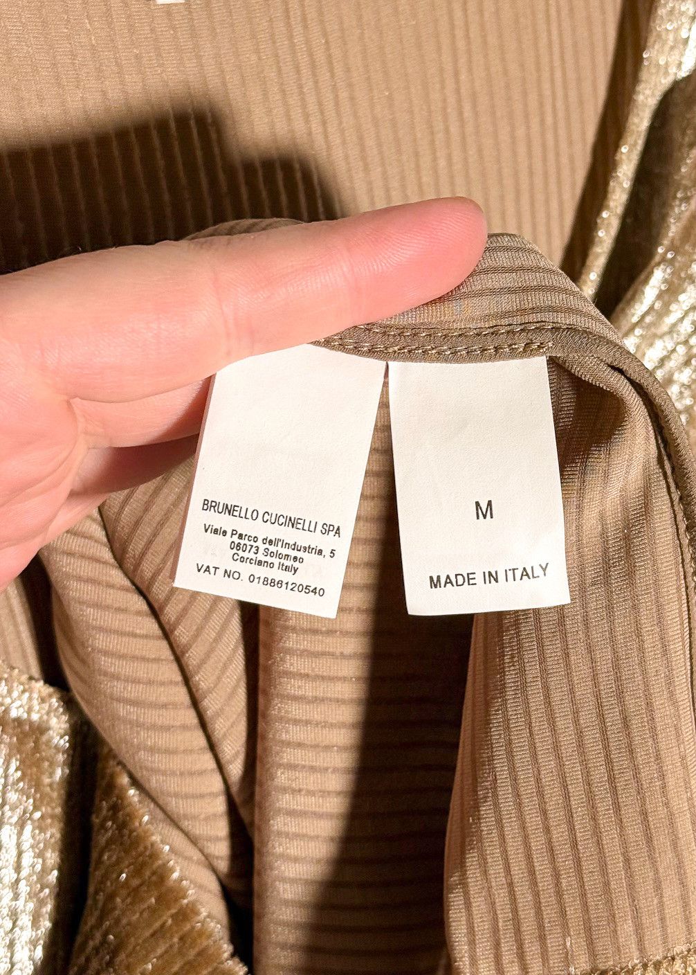 Brunello Cucinelli Brunello Cucinelli Metallic Gold Velvet Chenille Tank Top Size M / US 6-8 / IT 42-44 - 7 Thumbnail
