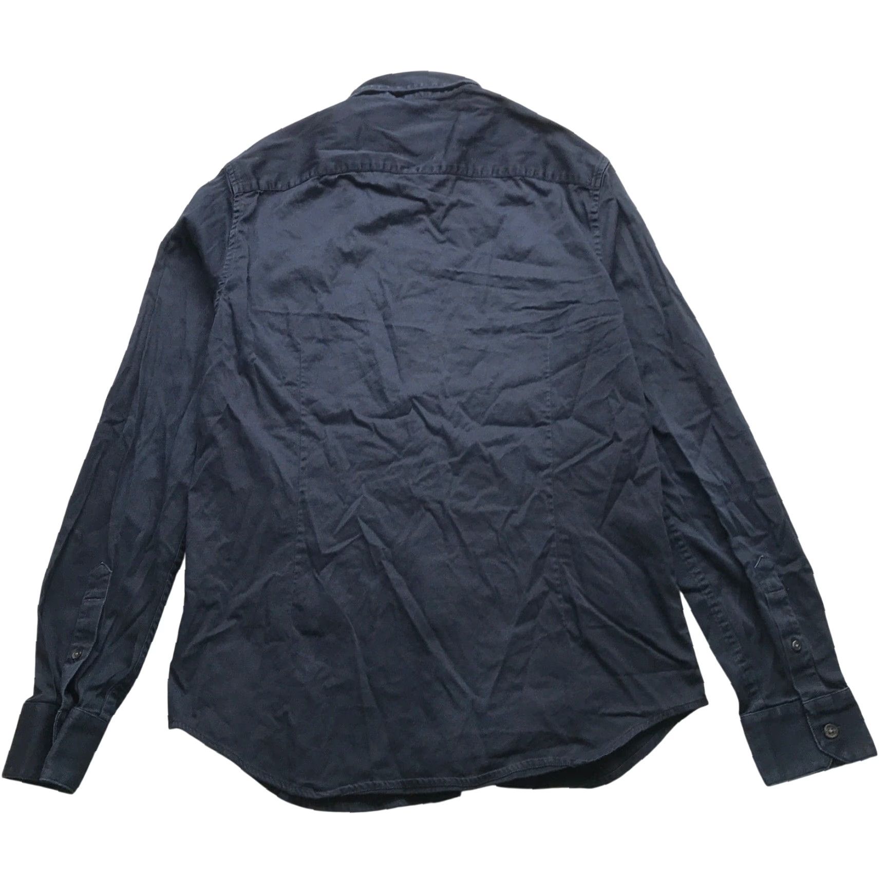 Armani Exchange Armani Exchange Button Up Long Sleeve Shirt Mens Small Slim Navy Size 36R - 5 Thumbnail