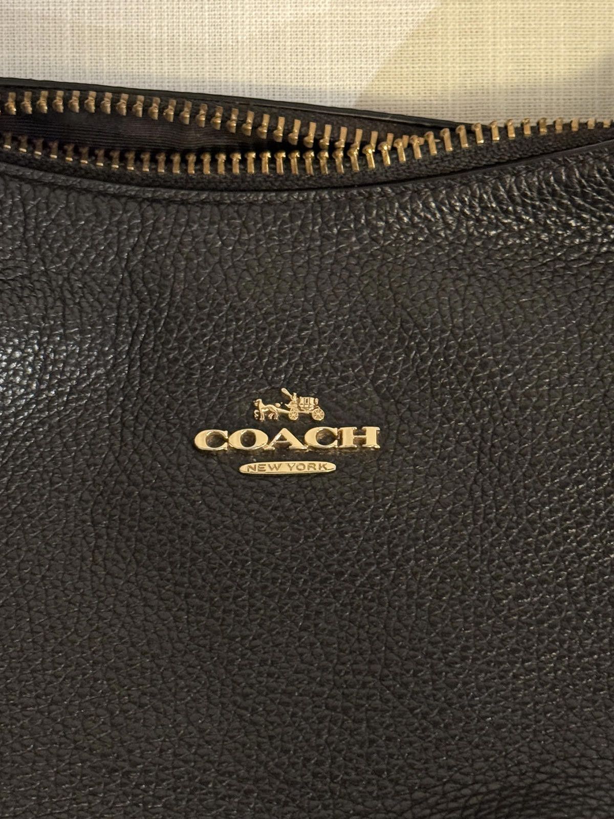 Coach Coach Black Leather Shoulder Bag Size ONE SIZE - 3 Thumbnail