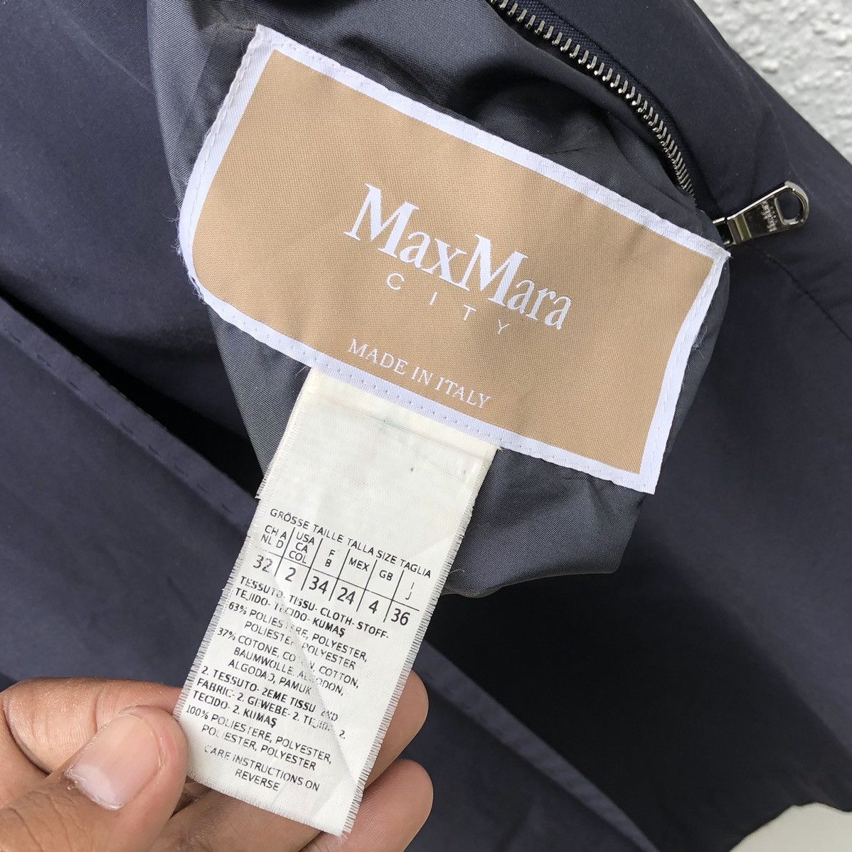 Max Mara MaxMara / Reversible Nylon Coat, Navy, Dark Blue Jacket Size S / US 4 / IT 40 - 16 Thumbnail
