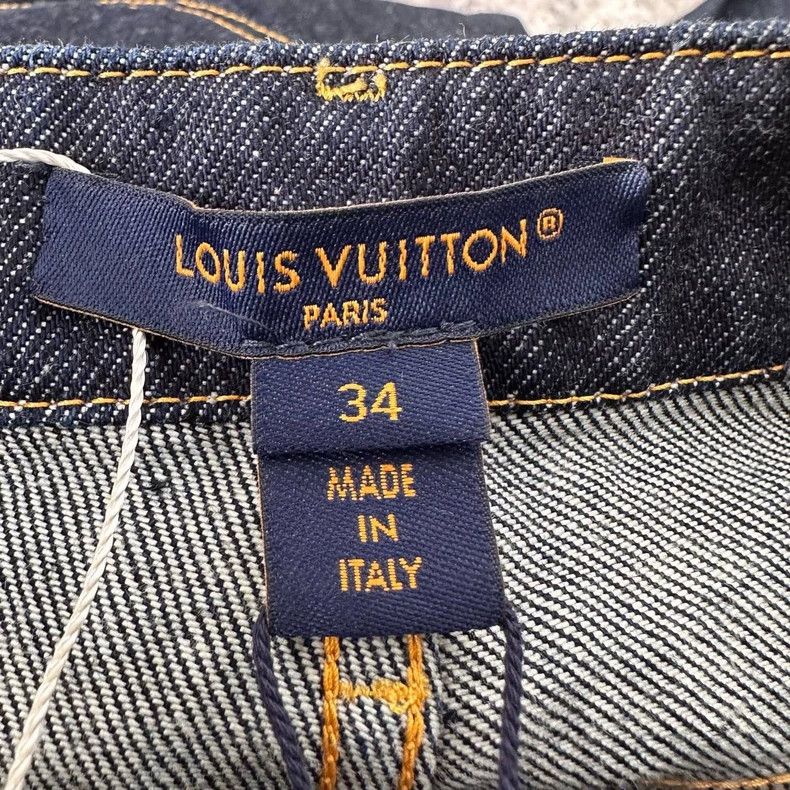 Louis Vuitton Louis Vuitton 25 Blue Wide Leg Jeans Size 33" - 3 Thumbnail