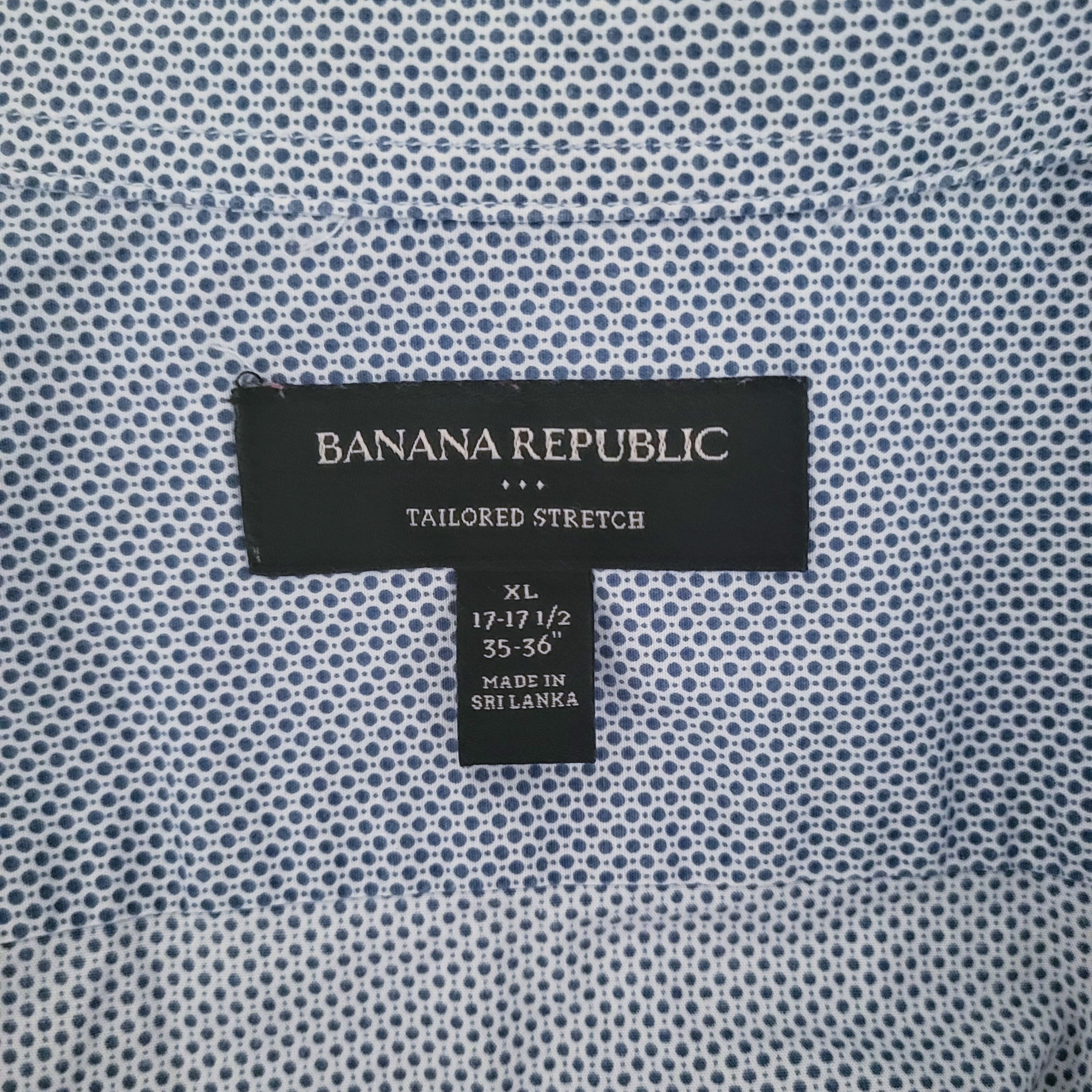Banana Republic Banana Republic Blue Patterned Long Sleeve Shirt Size US XL / EU 56 / 4 - 8 Thumbnail