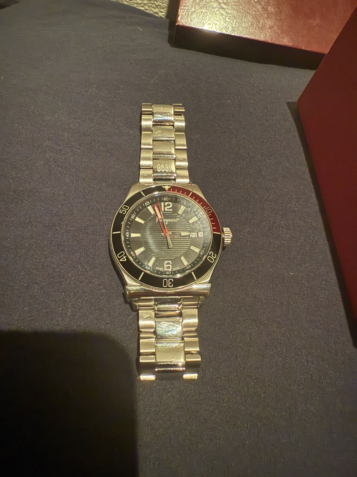 Salvatore Ferragamo Salvatore Ferragamo Stainless Steel Black/Red Watch Size ONE SIZE - 7 Thumbnail