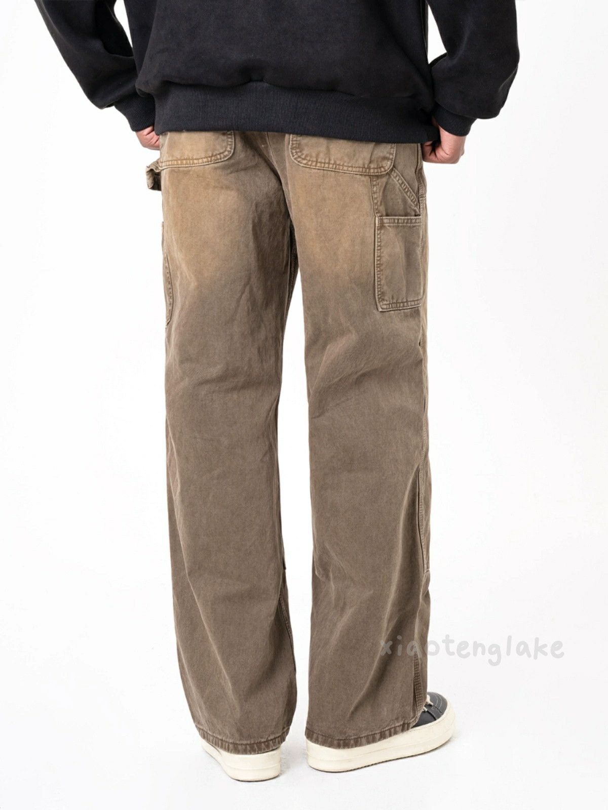 Designer × Japanese Brand × Vintage washed faded carpenter skate hiphop workwear pants Size US 34 / EU 50 - 6 Thumbnail