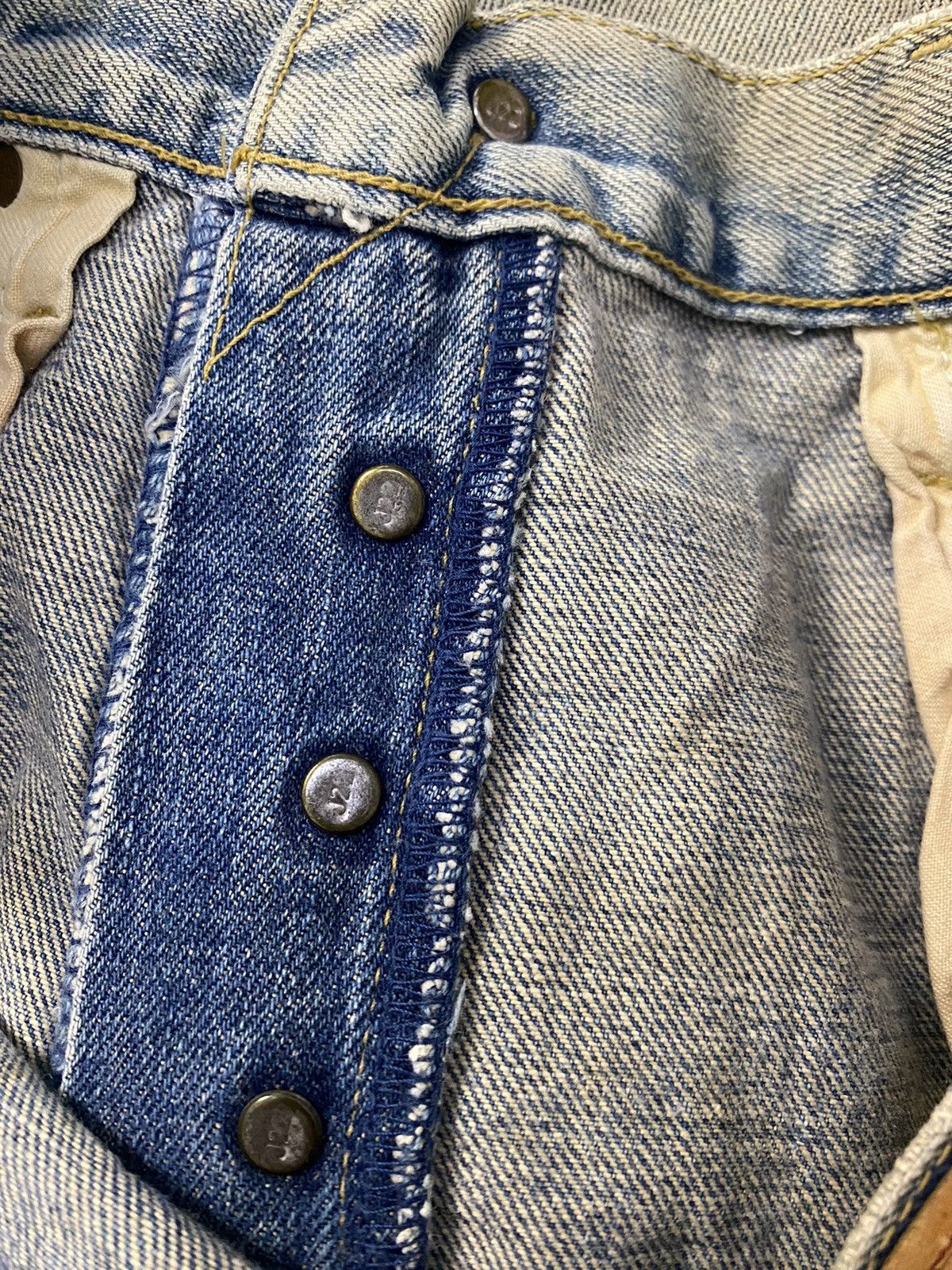 Levi's Vintage Clothing Thrashed Vintage Levis Big E 503 Ripped Denim Selvedge Japan Size US 33 - 8 Thumbnail