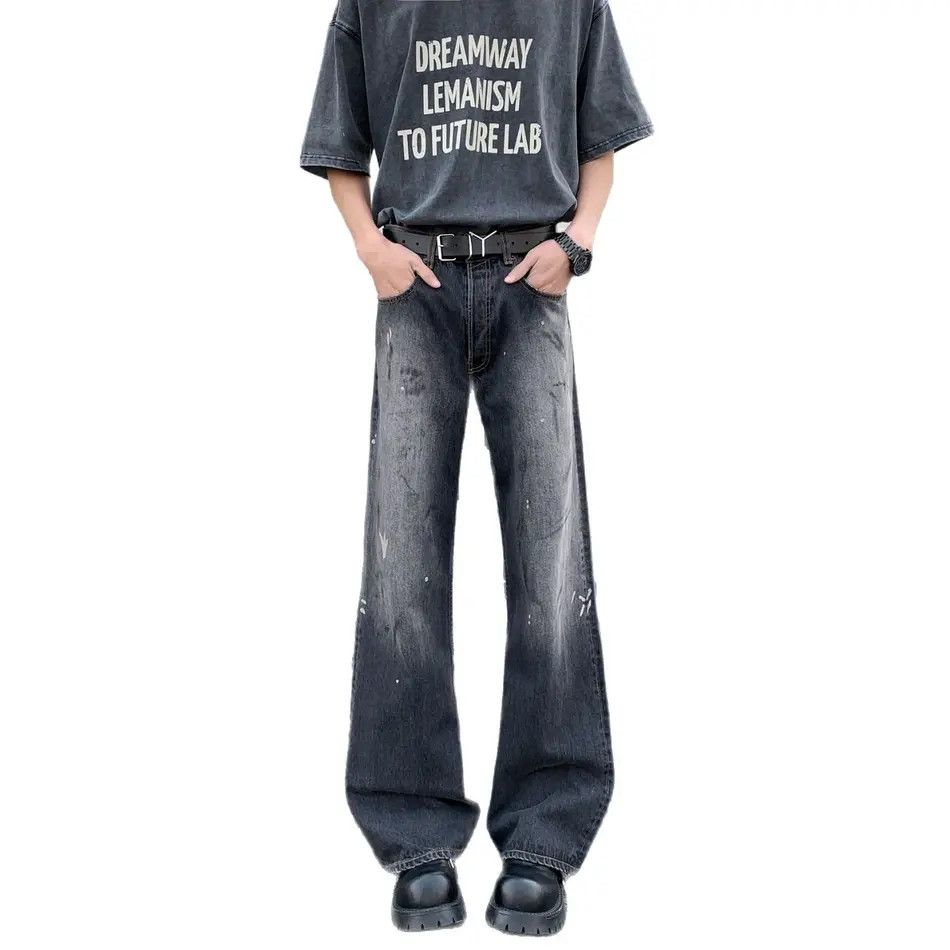 Japanese Brand Retro splashed ink graffiti dirty dyed jeans Size US 32 / EU 48 - 5 Thumbnail