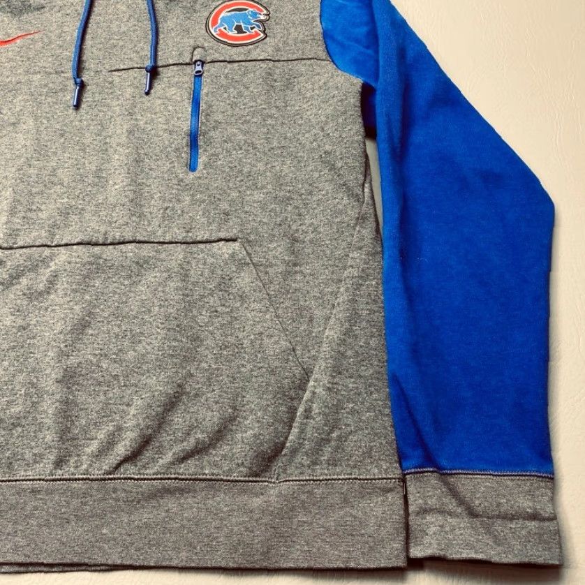 Nike NIKE BSBL CHICAGO CUBS Mens Large Hoodie Gray Chest Pocket Heavy Sweatshirt 8215 Size US L / EU 52-54 / 3 - 4 Thumbnail