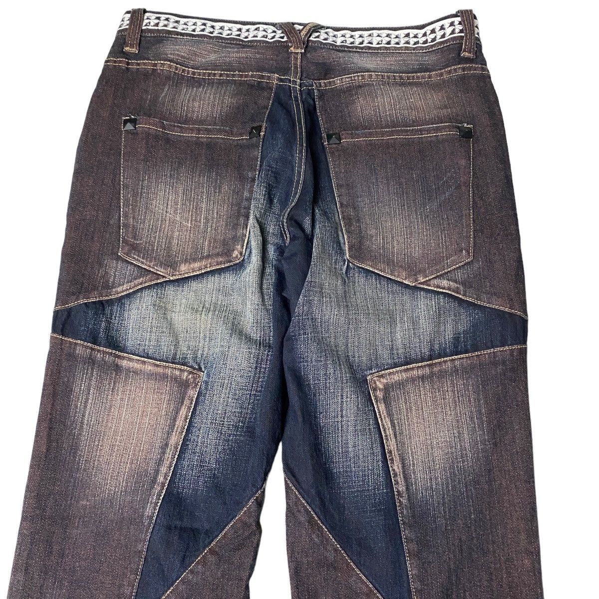 If Six Was Nine × Le Grande Bleu (L.G.B.) × PPFM RARE PPFM Star Flared Mudwash Jeans Size US 32 / EU 48 - 3 Thumbnail