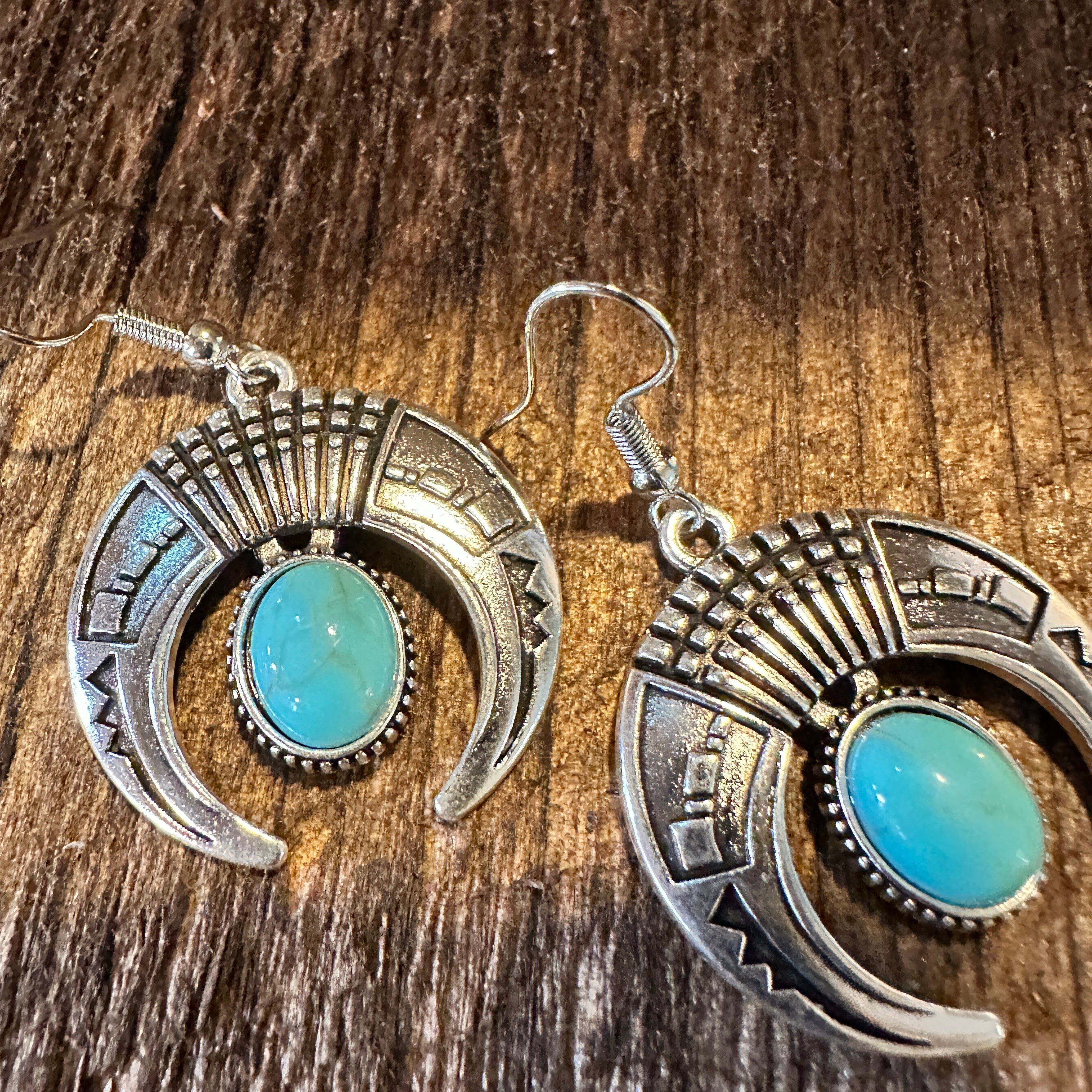 Other Turquoise Stone Bohemian Vintage Squash Droplet Dangle Earri Size ONE SIZE - 7 Thumbnail