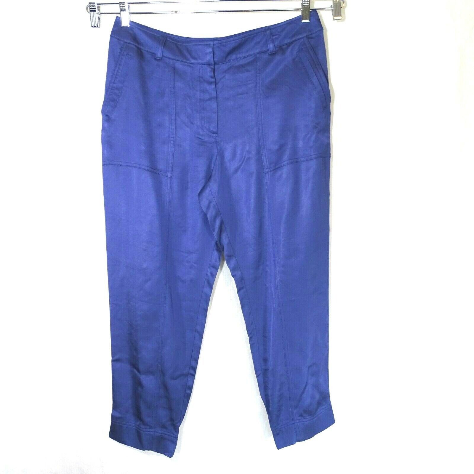 Loft Ann Taylor Loft Jogger Pants Women Size 12 Purple Shiny Size 34" / US 12 / IT 48 - 1 Thumbnail