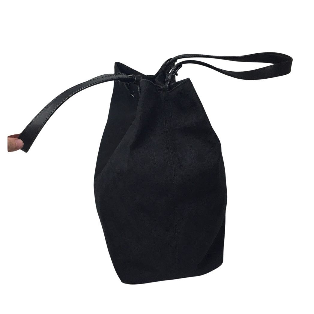 Salvatore Ferragamo Salvatore Ferragamo Black Gancini Canvas w Leather Tote Bag Size ONE SIZE - 5 Thumbnail