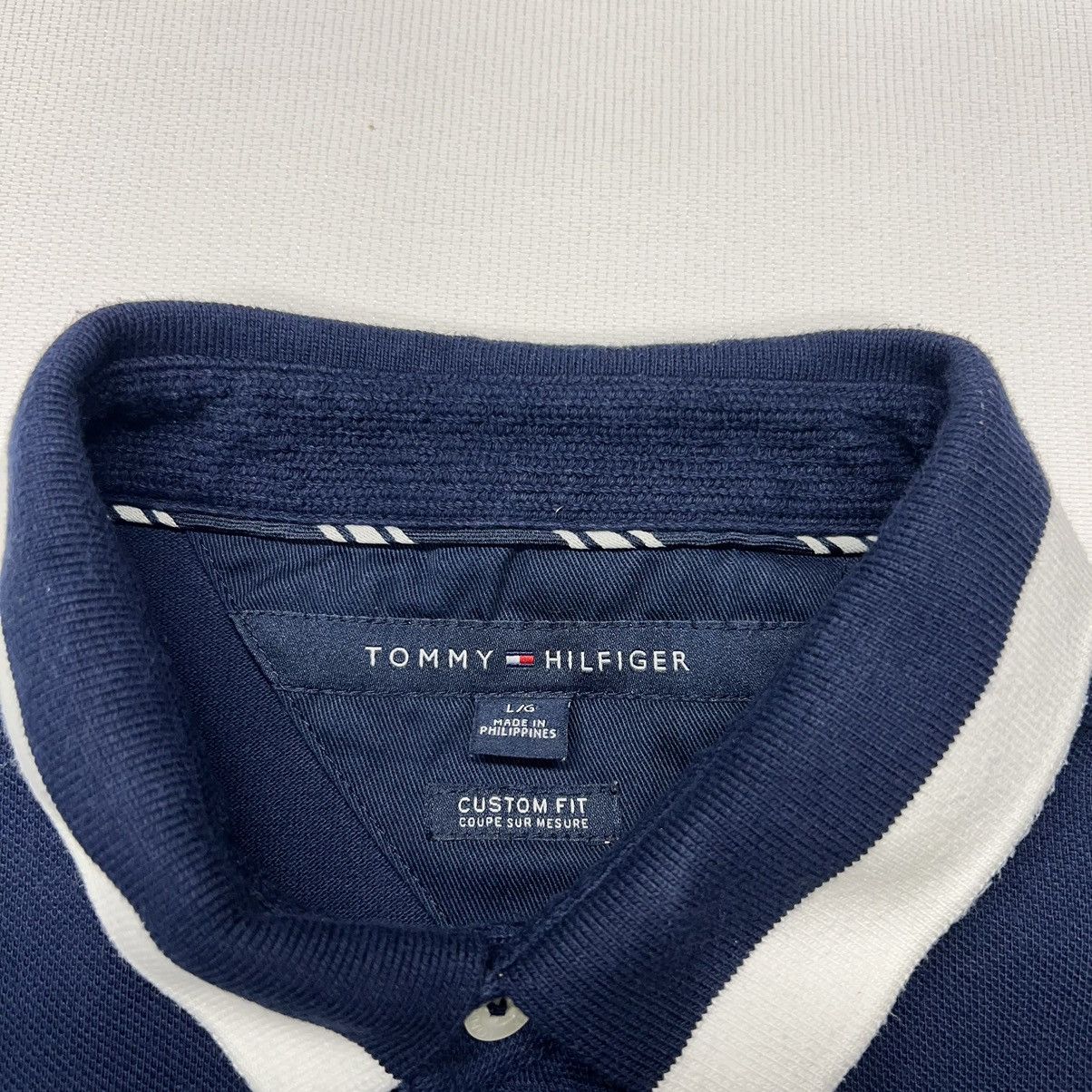 Tommy Hilfiger Tommy Hilfiger Polo Blue Yellow Custom Fit White Golf Flag Size US L / EU 52-54 / 3 - 8 Thumbnail