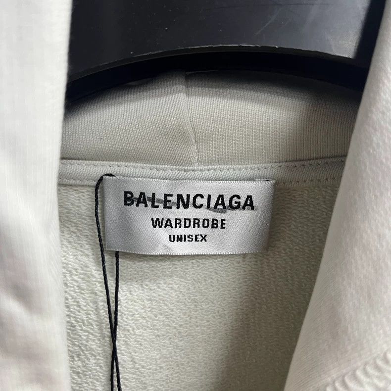 Balenciaga Balenciaga latest white logo letter embroidered hooded swea Size US S / EU 44-46 / 1 - 2 Thumbnail