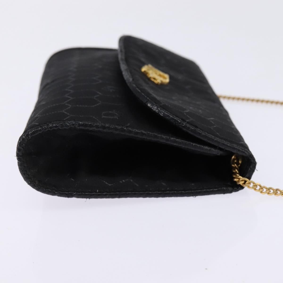 Dior DIOR Honeycomb Canvas Chain Shoulder Bag Black Gold Size ONE SIZE - 5 Thumbnail