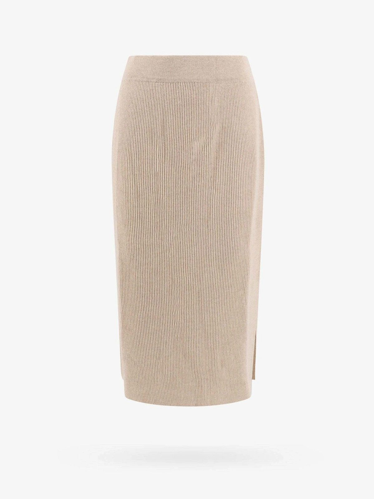 Brunello Cucinelli o1y0725 Midi Skirt in Beige Size 30" / US 8 / IT 44 - 1 Thumbnail