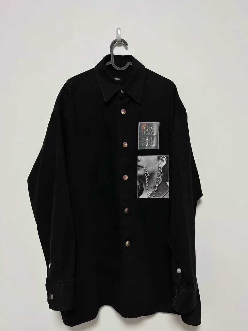 Raf Simons Silhouette portrait denim jacket-2506