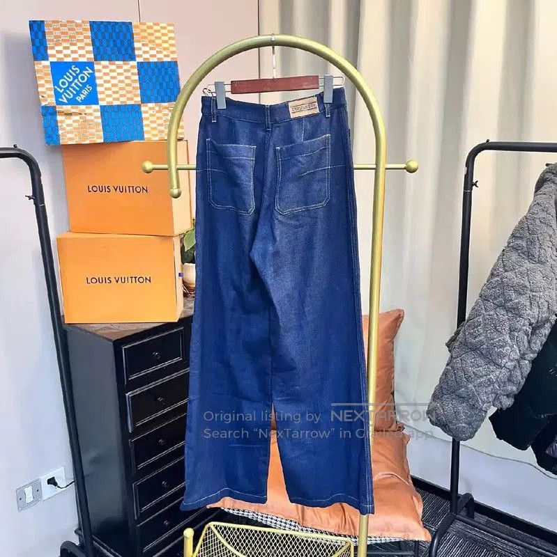 Dior Dior Women's Casual Blue Cotton Pants . Size 23" - 2 Thumbnail