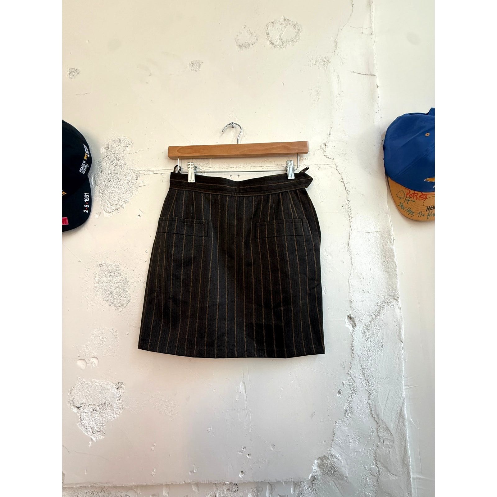 Saint Laurent Paris Vintage Saint Laurent Rive Gauche Pinstripe Skirt Size 28" / US 6 / IT 42 - 1 Thumbnail