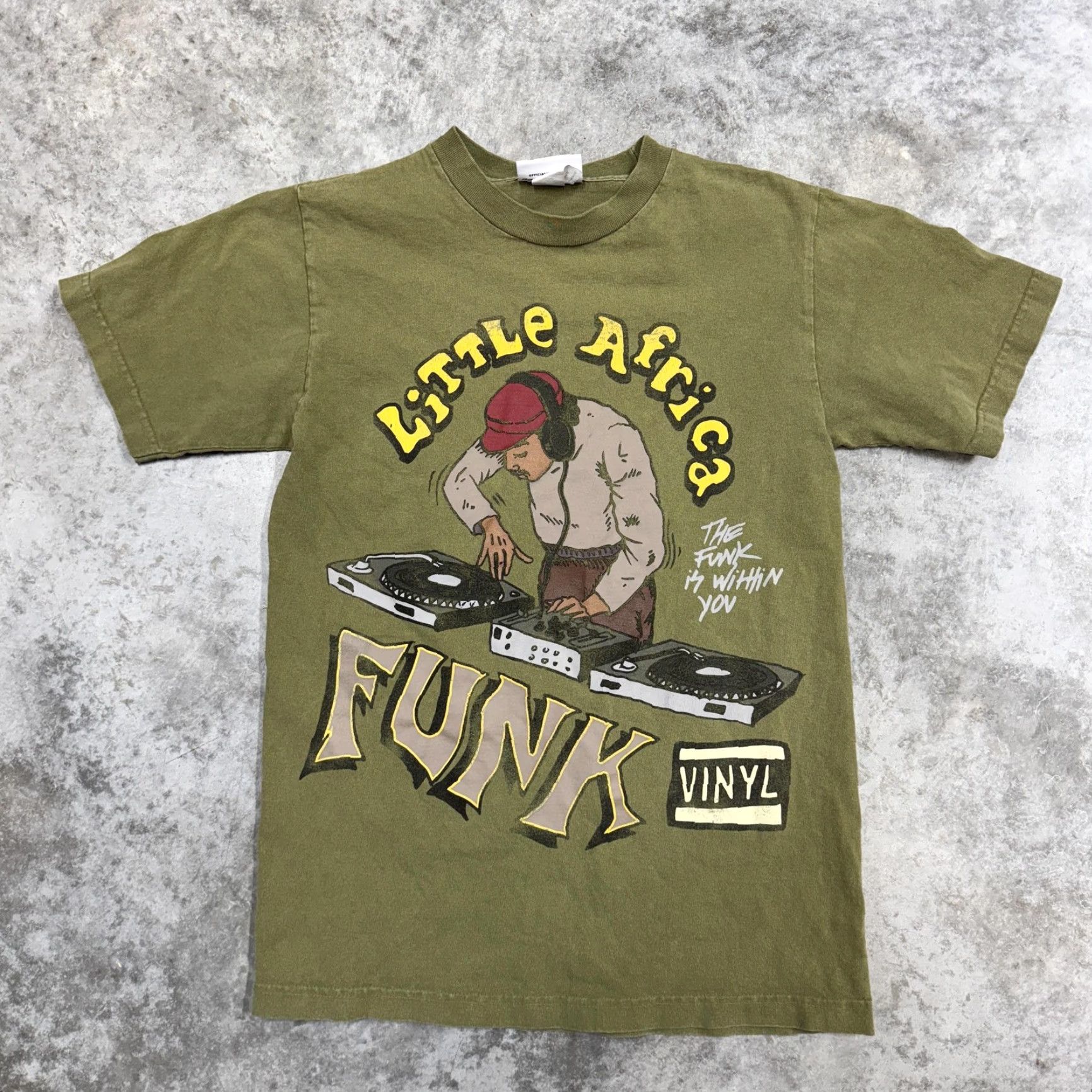 Vintage Funk Shirt Mens Small Green Graphic Print T-Shirt DJ Vinyl Music Tee Turntable Friends Vintage? Size US S / EU 44-46 / 1 - 2 Thumbnail