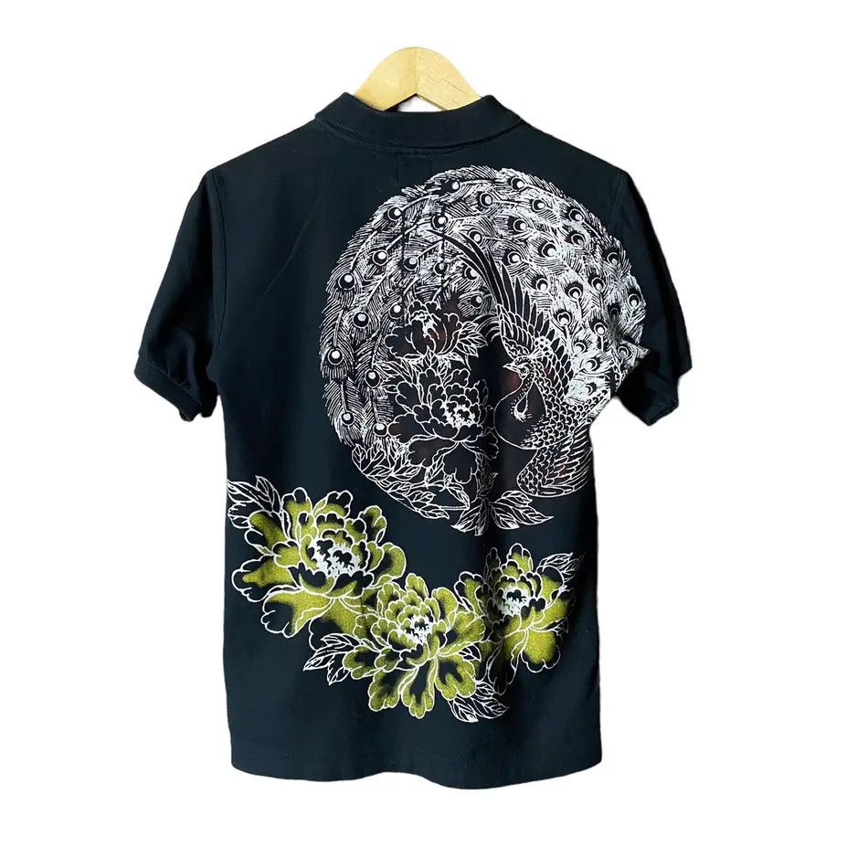 Japanese Brand Gemstone Sukajan Peacock Wave Polo Shirt Ifsixwasnine Size US S / EU 44-46 / 1 - 5 Thumbnail