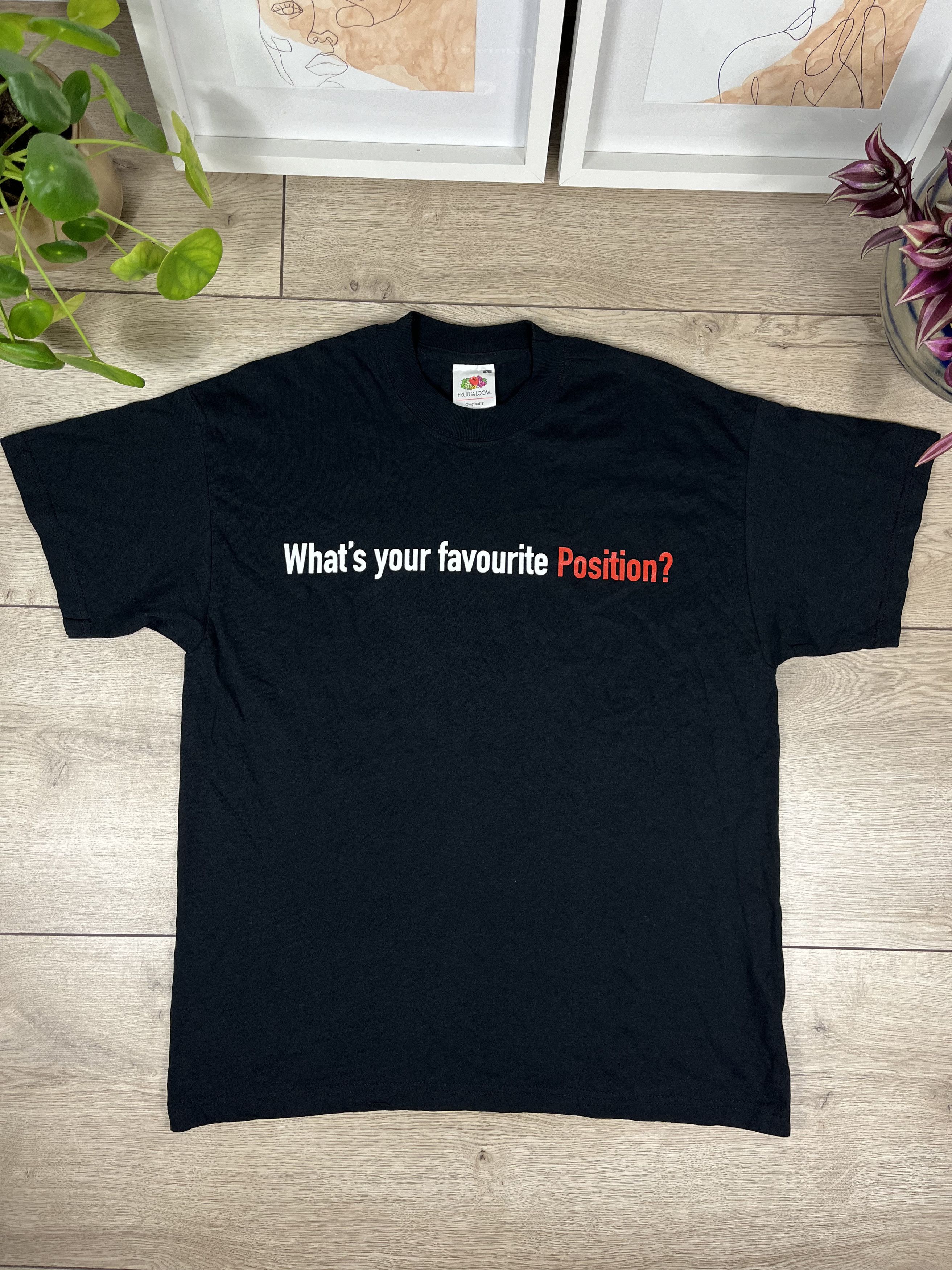 Vintage Vintage Favourite Position Sex Funny y2k 00s Tshirt Size US L / EU 52-54 / 3 - 1 Thumbnail