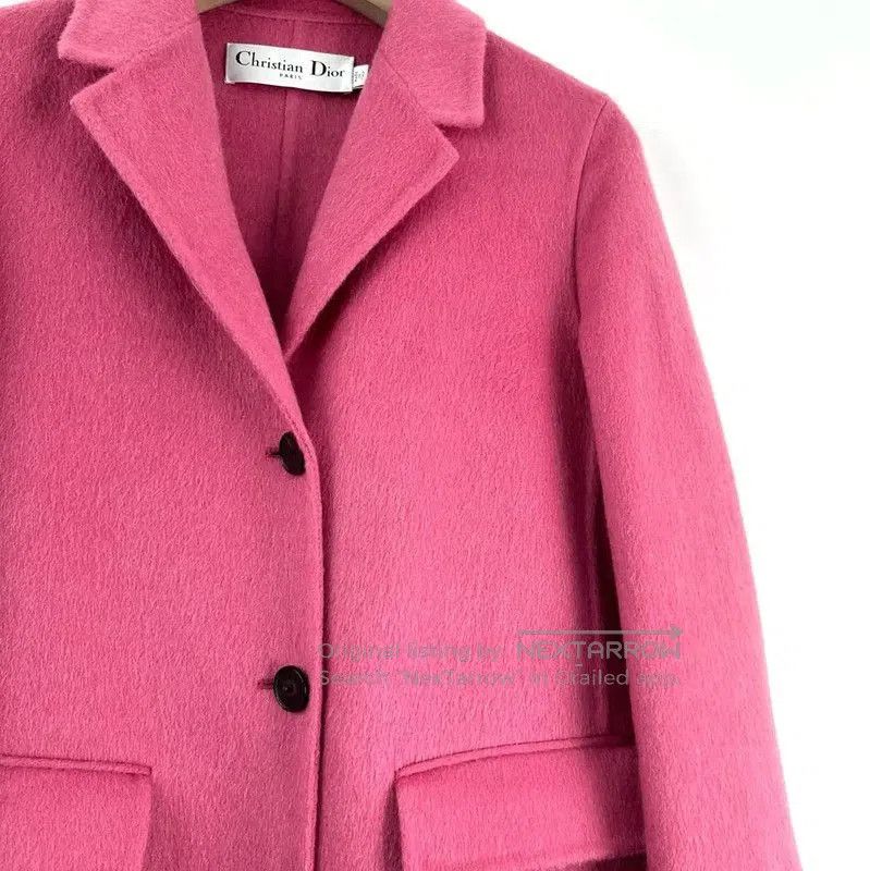 Dior Dior Pink Wool Long Coat for Women . Size XS / US 0-2 / IT 36-38 - 6 Thumbnail