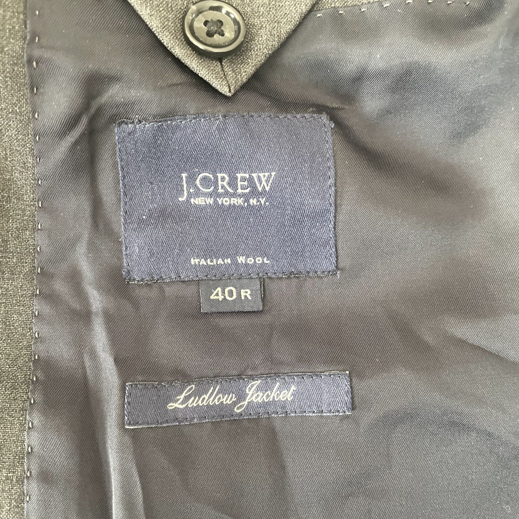 J.Crew J.CREW Ludlow Loro Piana Super 120s Wool Blazer Men 40R Gray Jacket Size 40R - 3 Thumbnail
