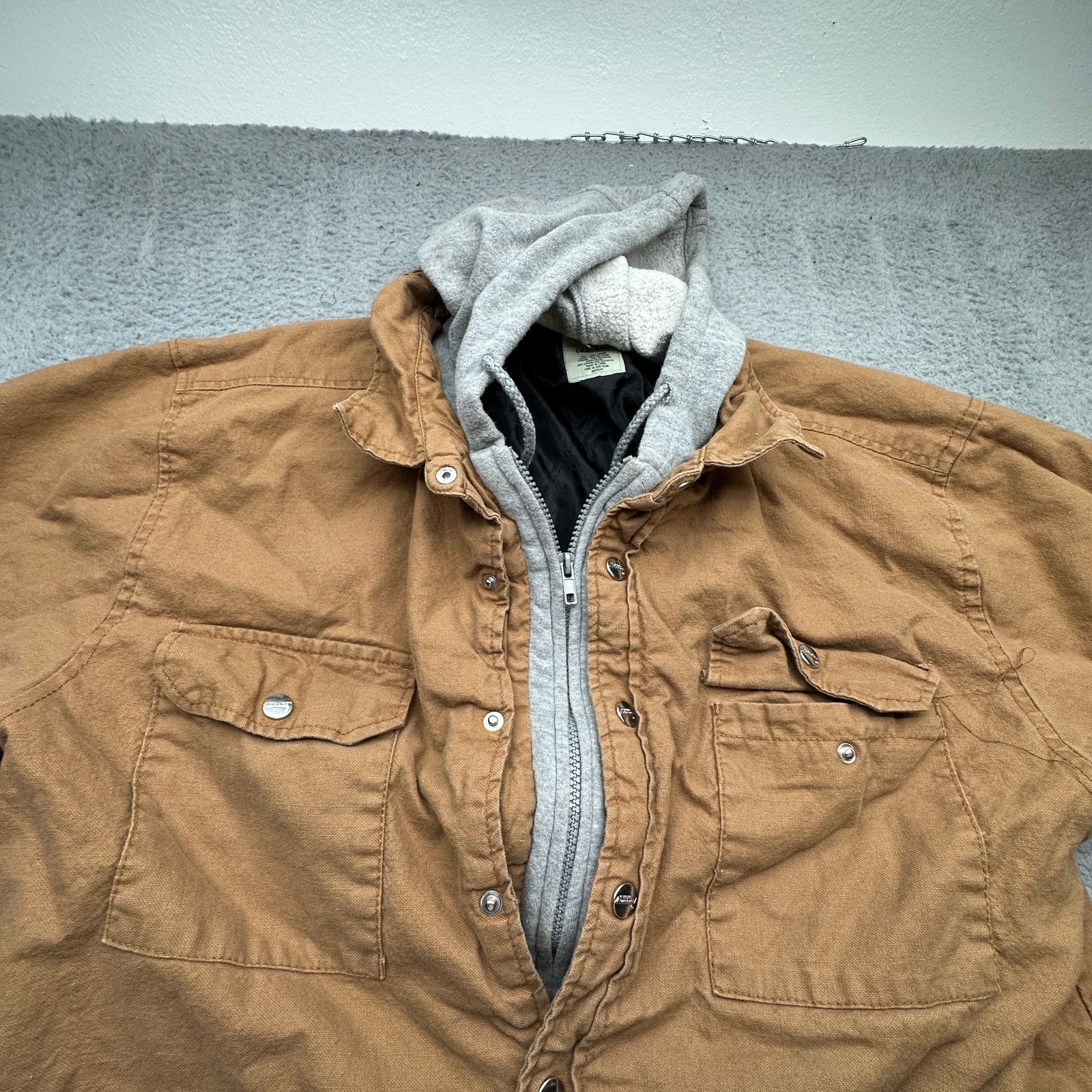 Dickies Dickies Duck Canvas Hooded Work Jacket Mens Large Brown Zip Size US L / EU 52-54 / 3 - 9 Thumbnail