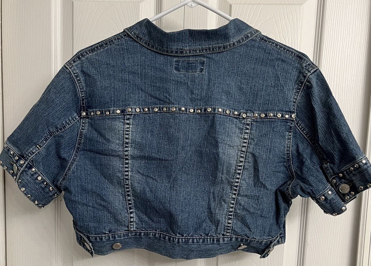Vintage Platinum Plush Studded Denim XL Jacket, Size 15 Capri Pants Size 36" / US 14 / IT 50 - 5 Thumbnail