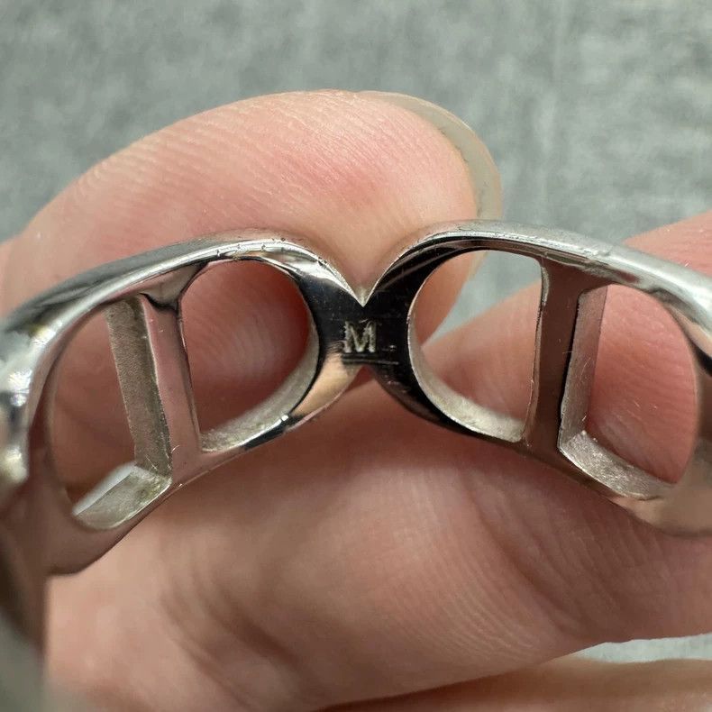 Dior Dior Silver Hollow Ring Size M-2506 Size ONE SIZE - 3 Thumbnail
