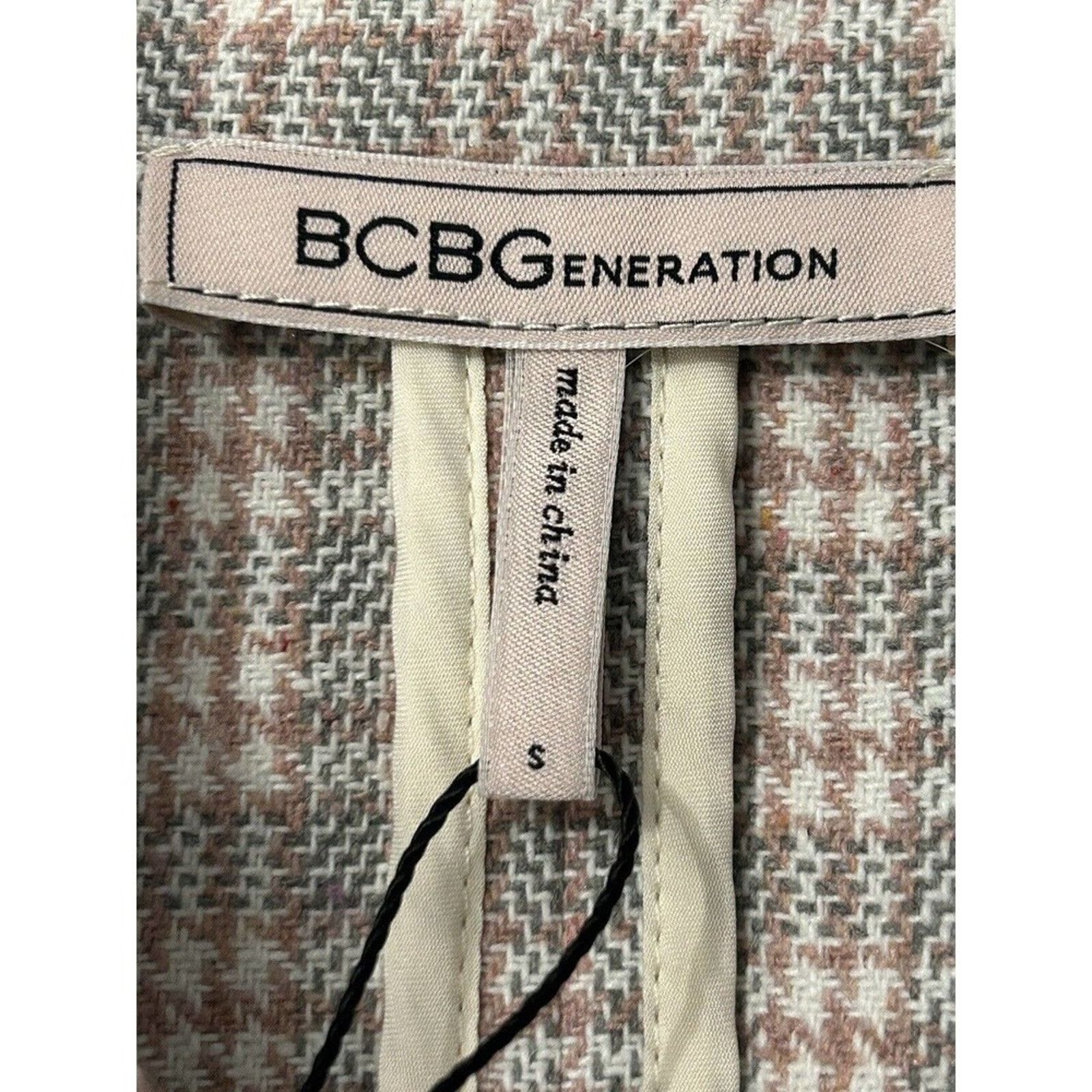 Other BCBGeneration Pink Grey Tweed Cropped NWT Blazer Small Size S / US 4 / IT 40 - 4 Thumbnail