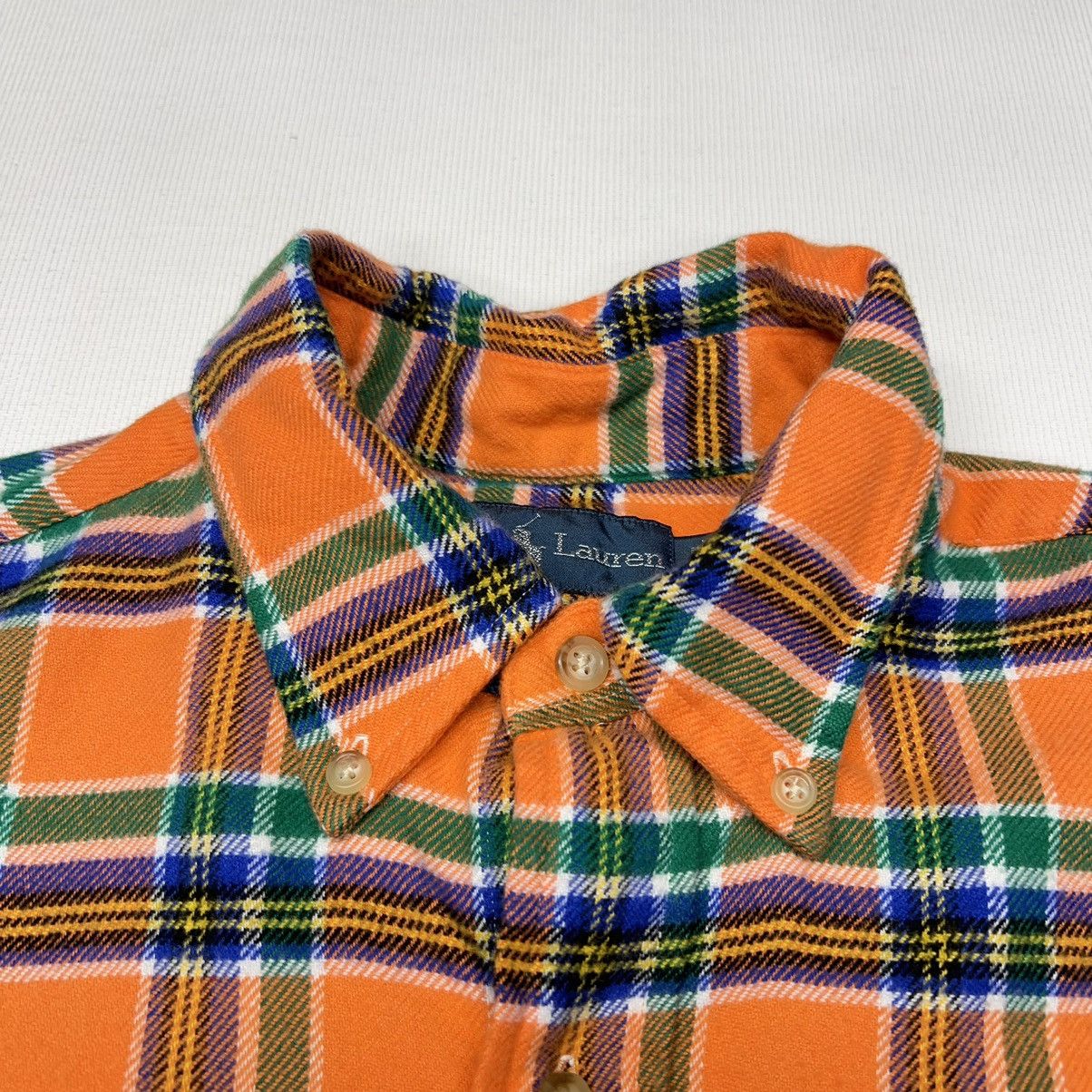 Polo Ralph Lauren Polo Ralph Lauren Flannel Shirt Orange Button Down Classic Size US M / EU 48-50 / 2 - 3 Thumbnail